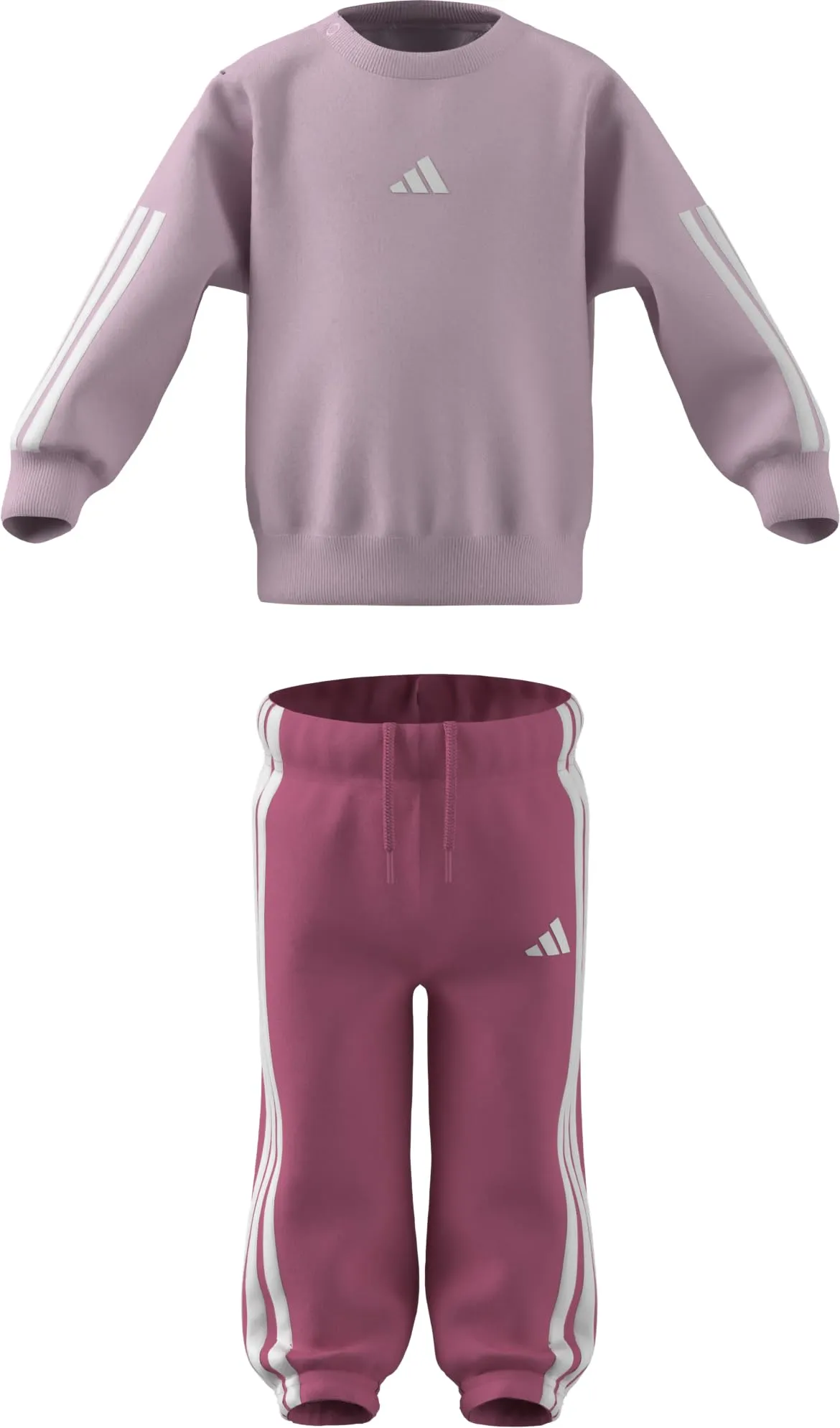adidas Bimbi 0-24 Essentials Jogger Track Suit, Clear Pink/White/White, 12-18 Months - immagine 7