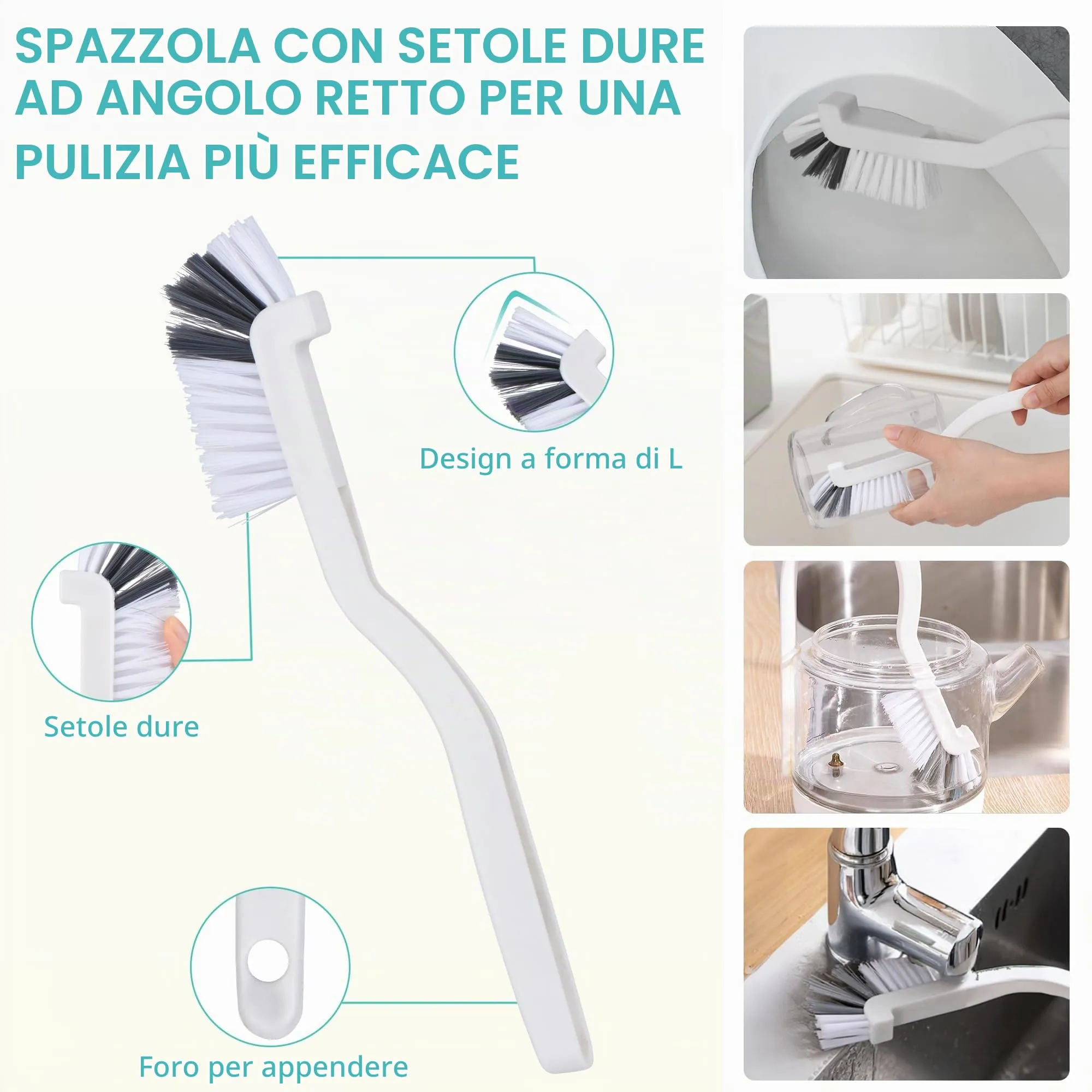 Tedmax Kit Spazzole per la Pulizia delle Fessure, 12 Pezzi - immagine 6