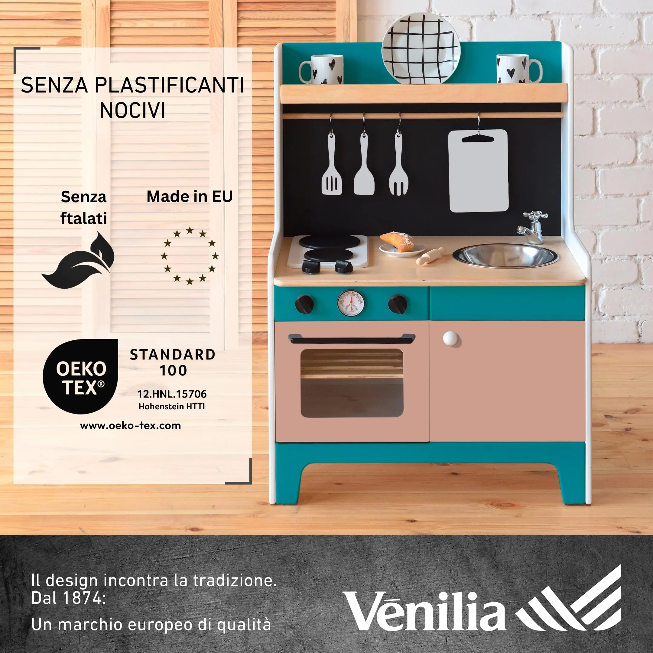 Vénilia Unimat Pellicola Adesiva per Mobili, Terracotta, 67,5 cm x 2 m, PVC - immagine 4