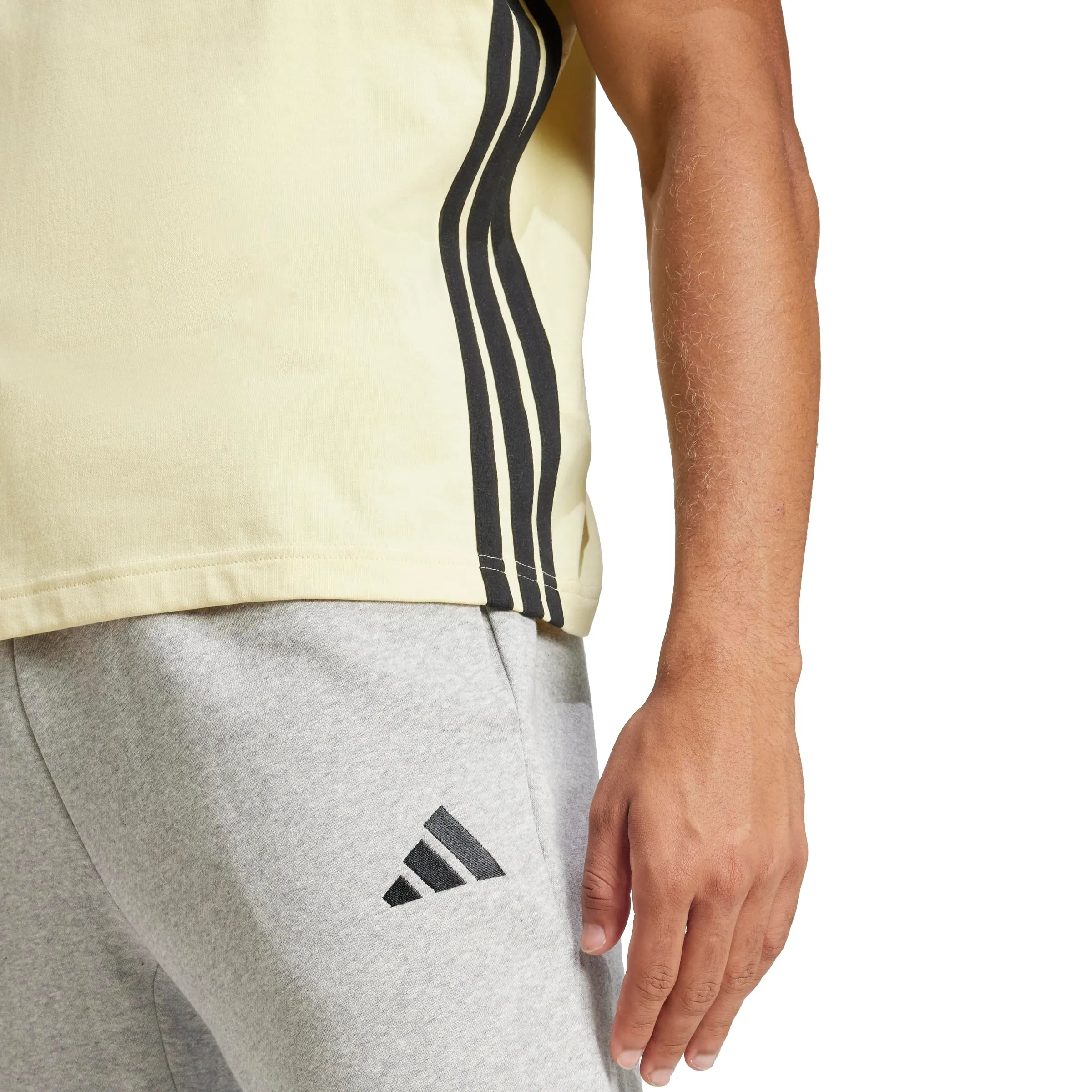 adidas Essentials Pantaloni in Pile da Uomo, Grigio Melange/Nero, Taglia S - immagine 5