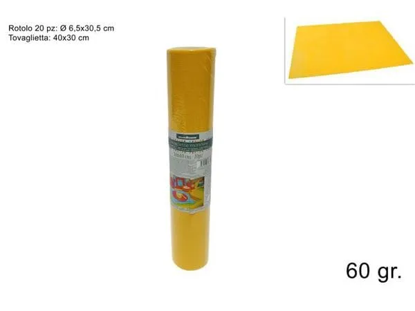 Terryshop74 Tovagliette in TNT, 30x40 cm, 60gr, Gialla, 40 Pezzi (2 Rotoli da 20) - immagine 9