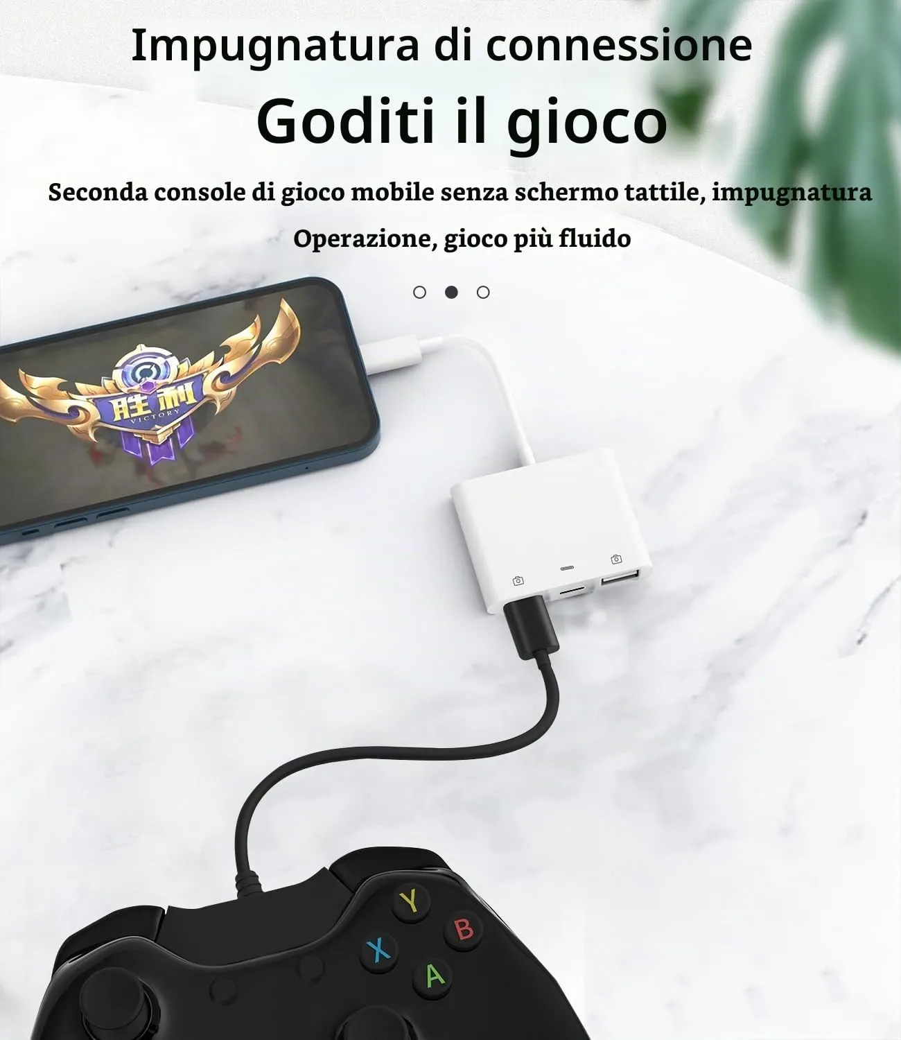 WASRUYI Adattatore Lightning USB 3 in 1 per iPhone 14 Pro, iPad, OTG 3.0 Trasferimento Dati e Ricarica - immagine 6