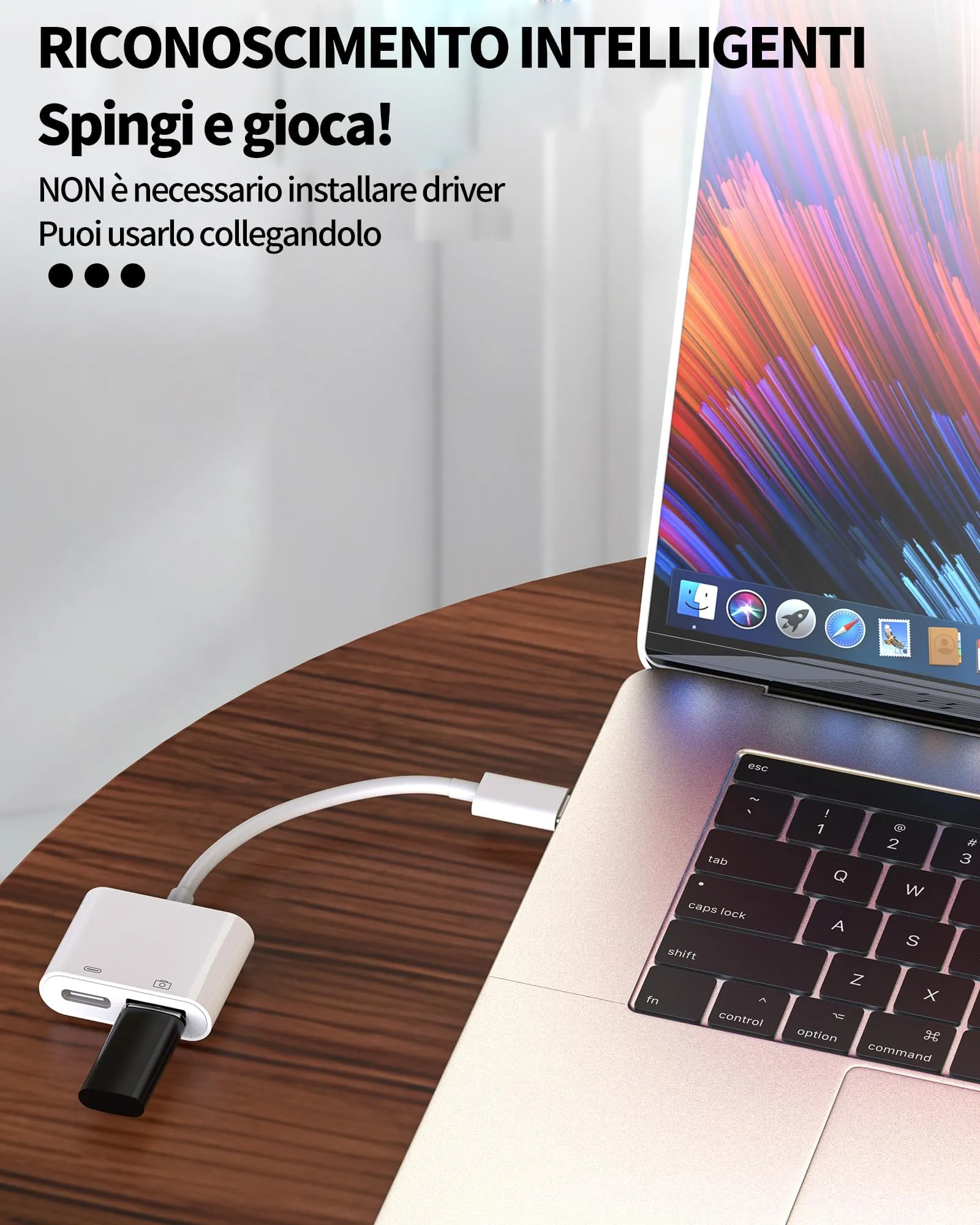 WASRUYI Adattatore USB-C a USB 2in1 OTG 3.0 con Porta di Ricarica per iPhone 16, 15, iPad, Samsung e Android - immagine 5