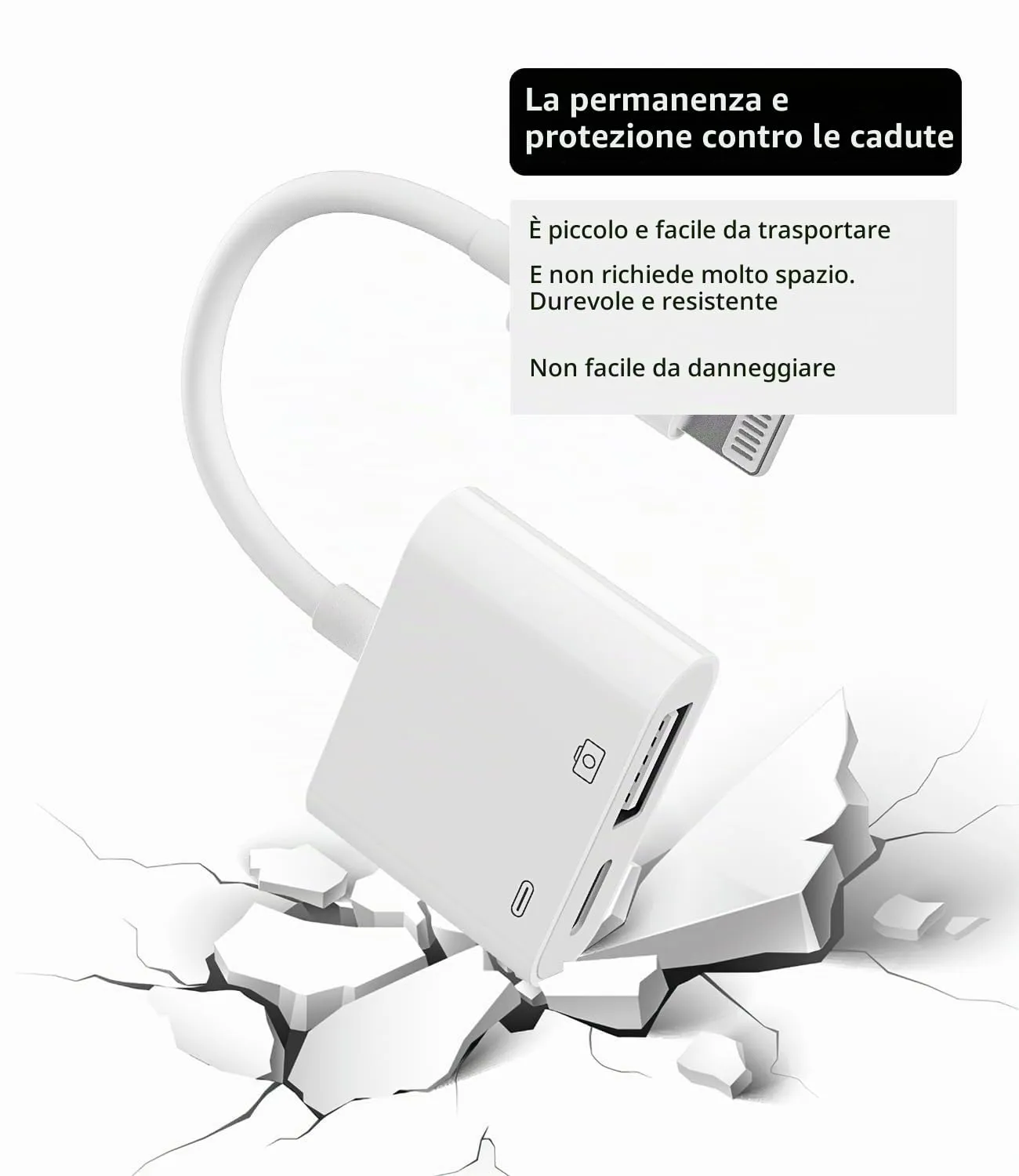 WASRUYI Adattatore Lightning a USB 2-in-1 OTG 3.0 per iPhone e iPad - immagine 6