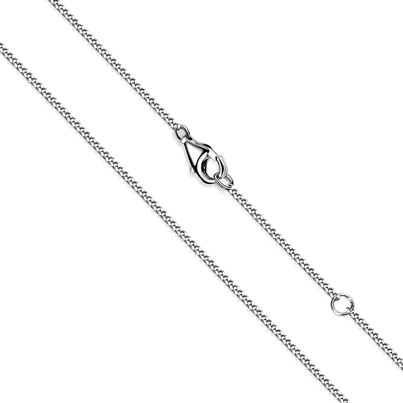 OSTAN Catena Cuban in Argento Sterling 925 da Donna, 1,4 mm, 40-45 cm - immagine 1