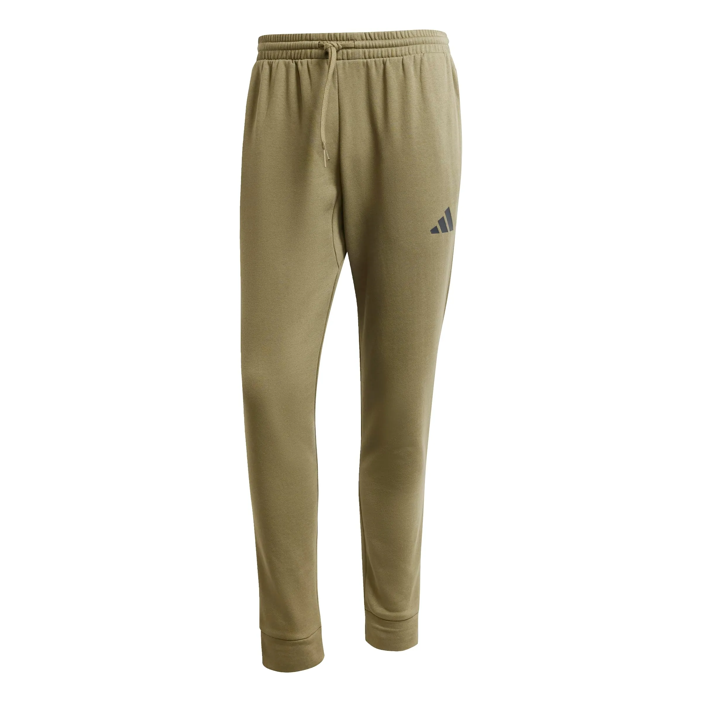 Adidas Essentials Feel Cozy Fleece Pants Uomo, Olive Strata/Nero, S - immagine 2