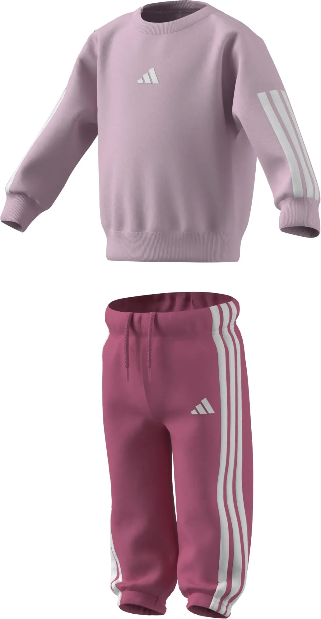 adidas Bimbi 0-24 Essentials Jogger Track Suit, Clear Pink/White/White, 3-4 Years - immagine 3