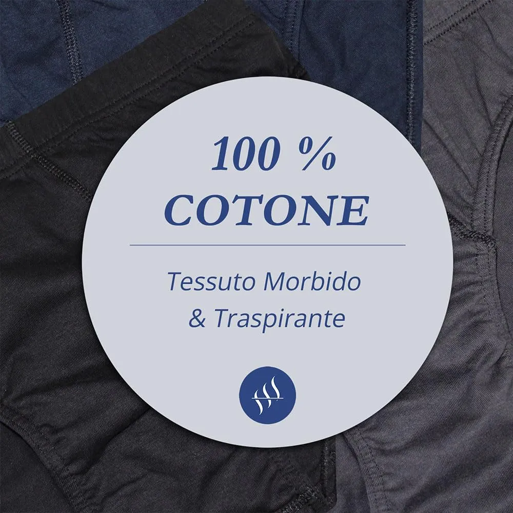 Liabel Slip Uomo 100% Cotone Art. 959 Bianco 5XL (6 pz) - immagine 5