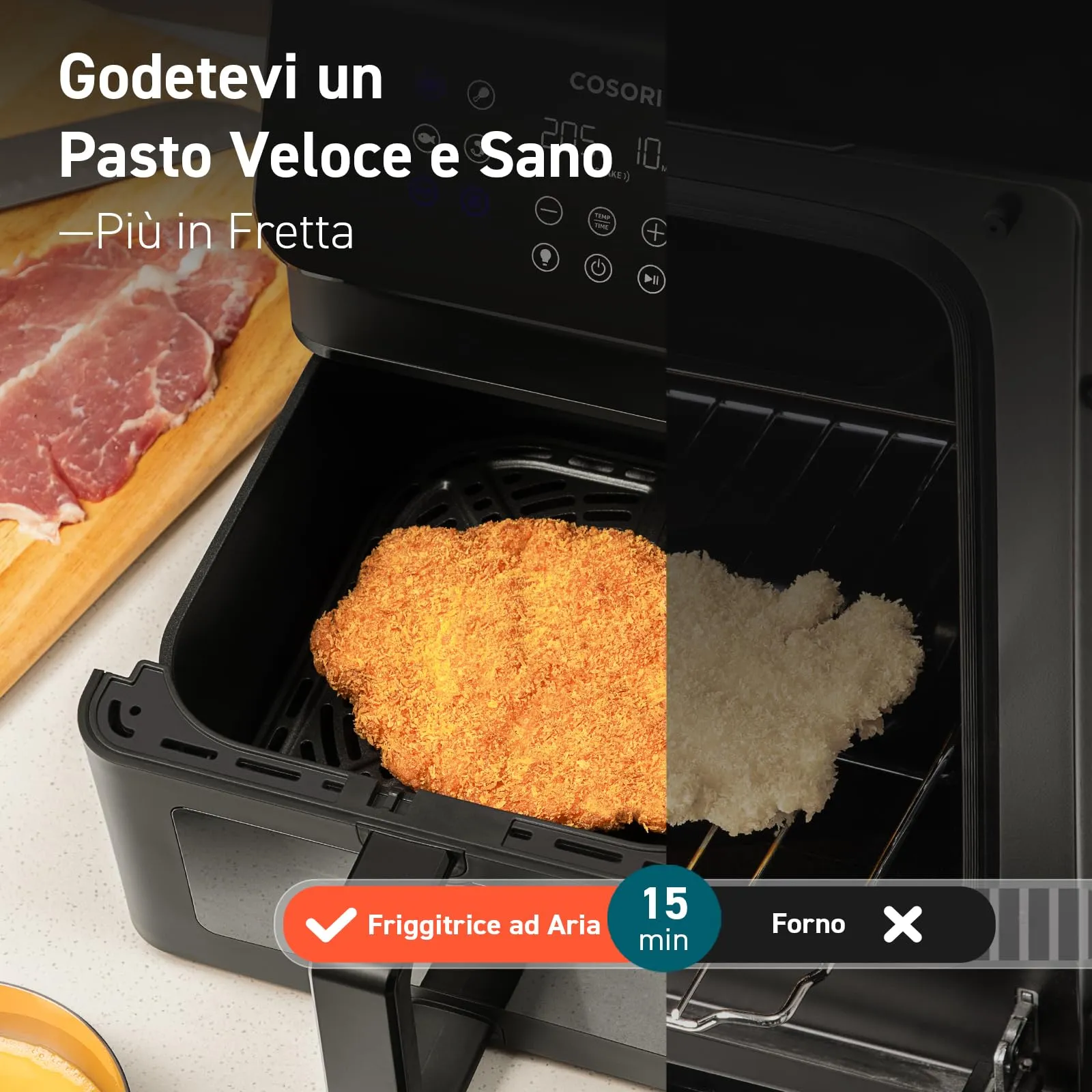 Cosori Friggitrice ad Aria 6,2 Litri, 11 Funzioni, 1700W, CAF-P652-KEU - immagine 4