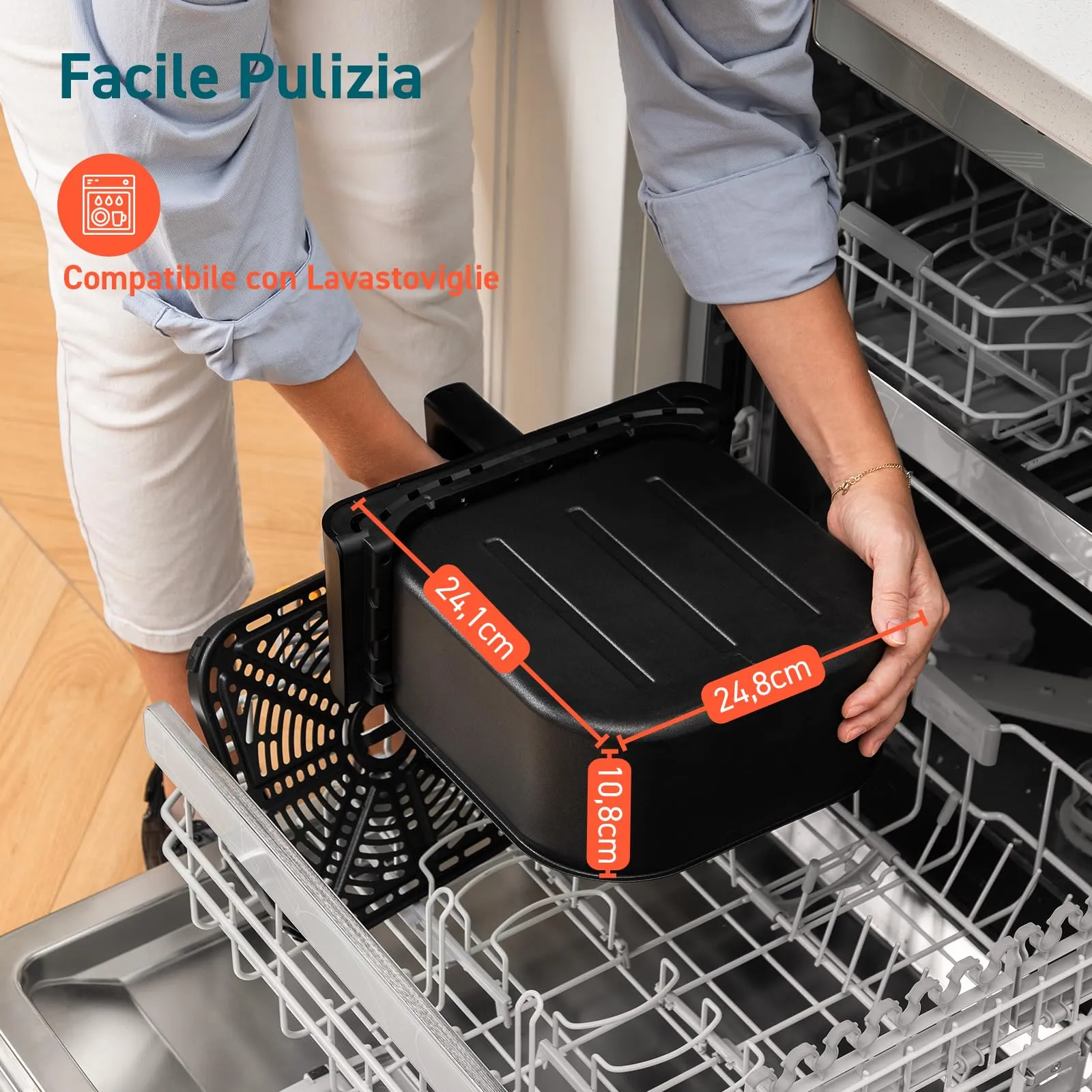 Cosori Friggitrice ad Aria 6,2 Litri, 11 Funzioni, 1700W, CAF-P652-KEU - immagine 7