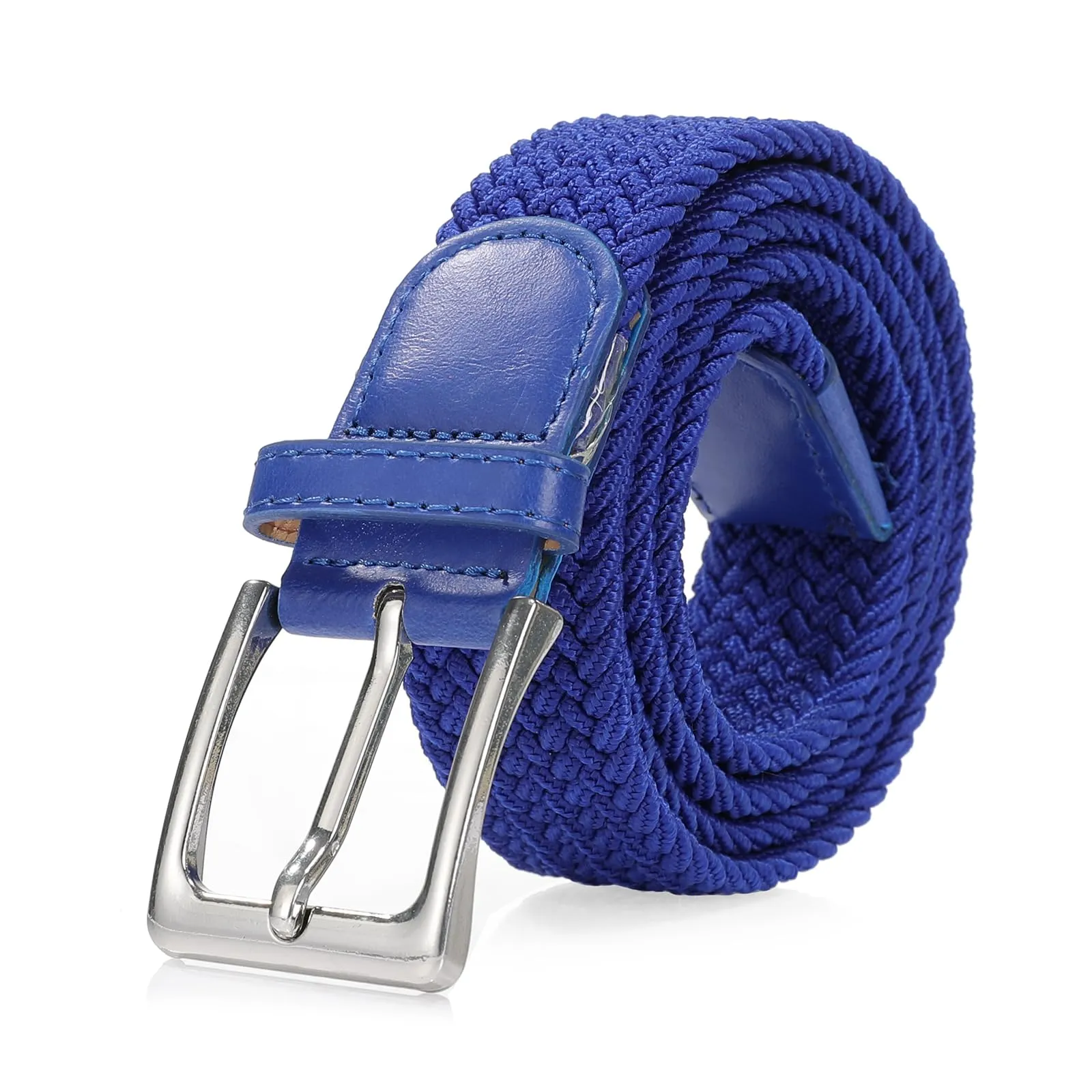 Bella Accessori Cintura Elastica Intrecciata Unisex Blu 105cm - immagine 1