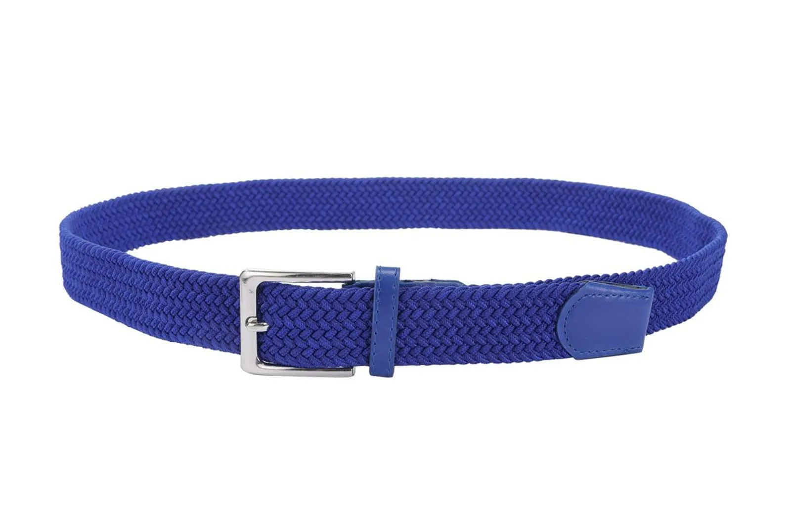 Bella Accessori Cintura Elastica Intrecciata Unisex Blu 105cm - immagine 5