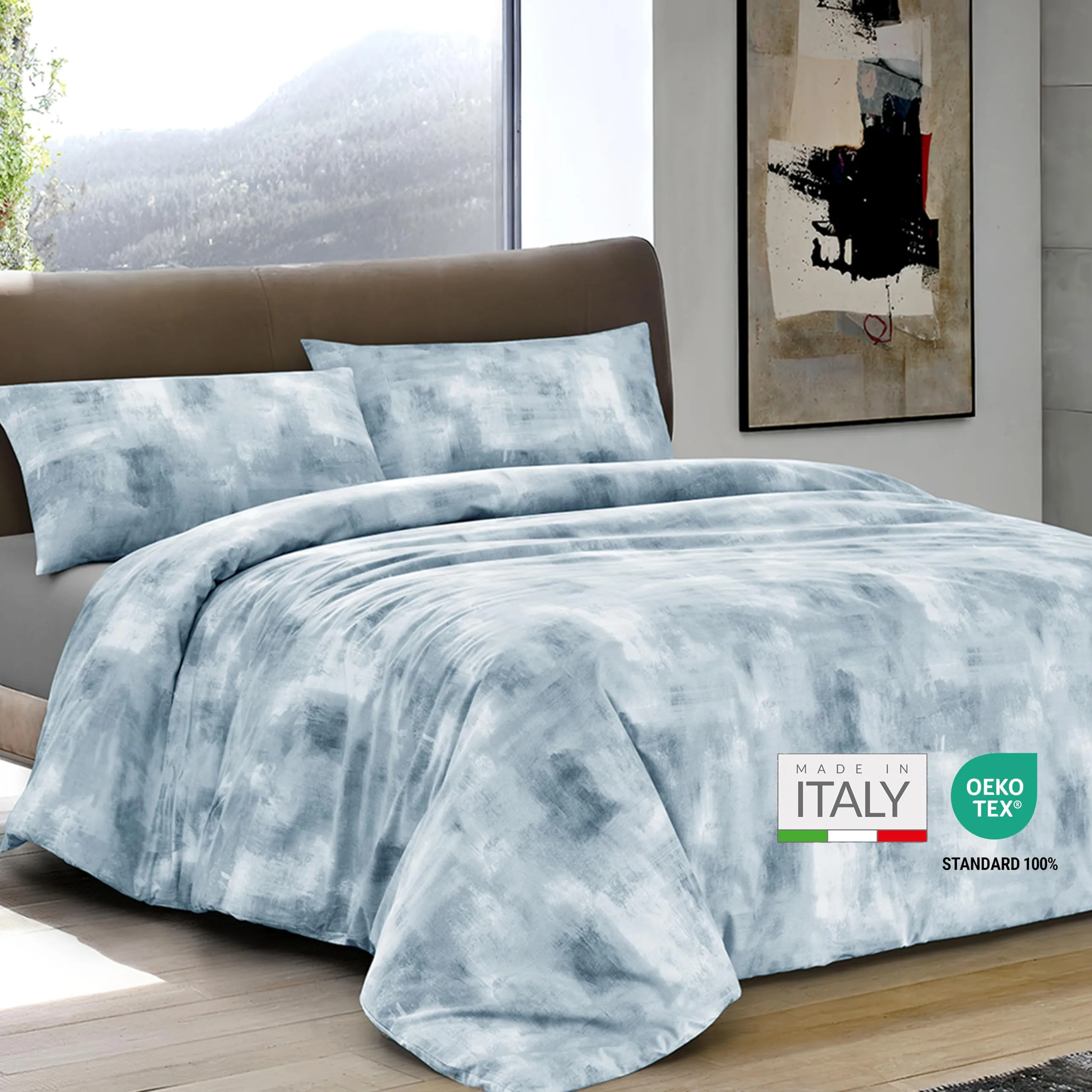 Dorian Home Copripiumino Matrimoniale in Cotone 250x210 cm con 2 Federe - immagine 1