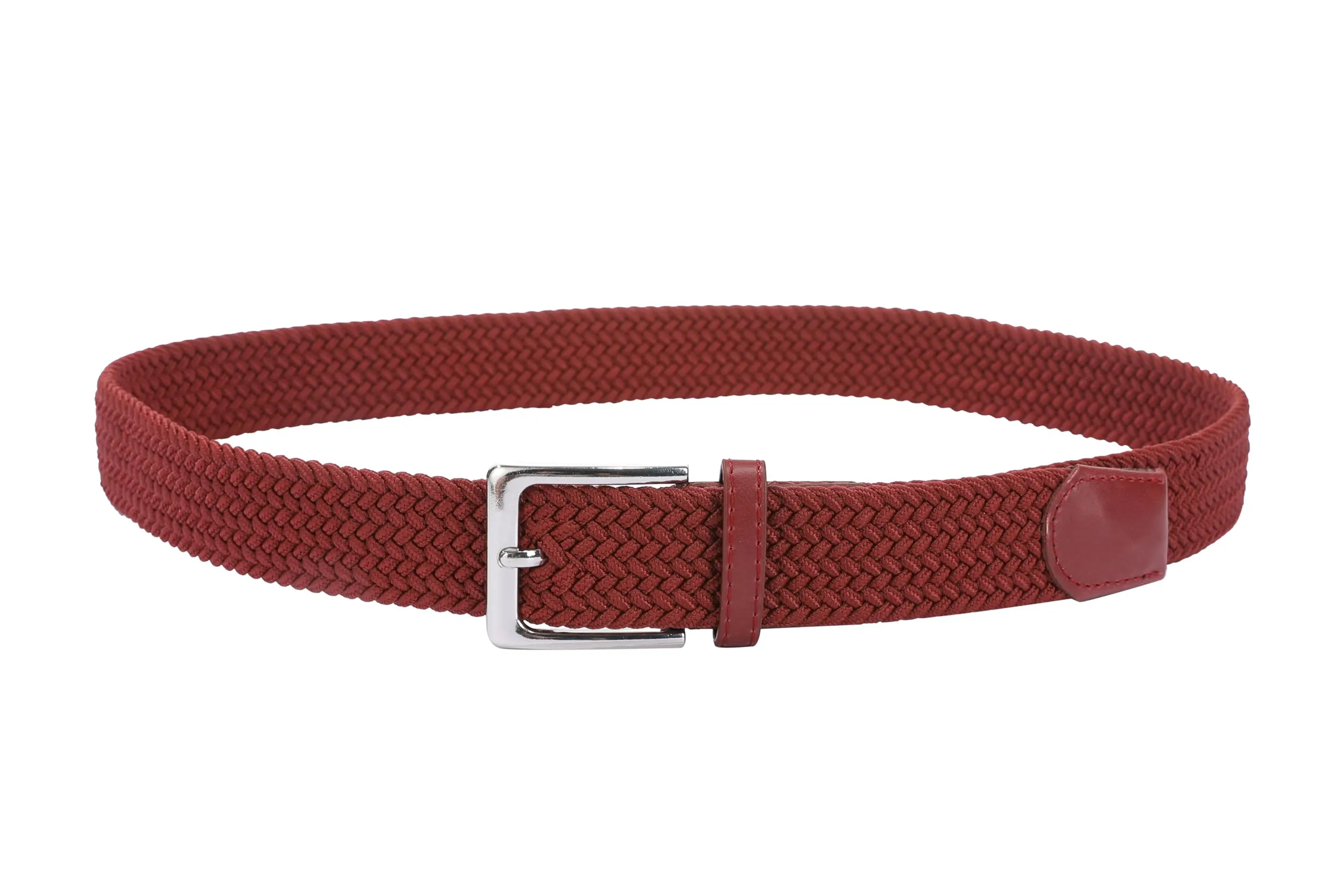 Bella Accessori Cintura Elastica Intrecciata Unisex con Fibbia in Lega di Zinco, Bordo, 120-165cm - immagine 5