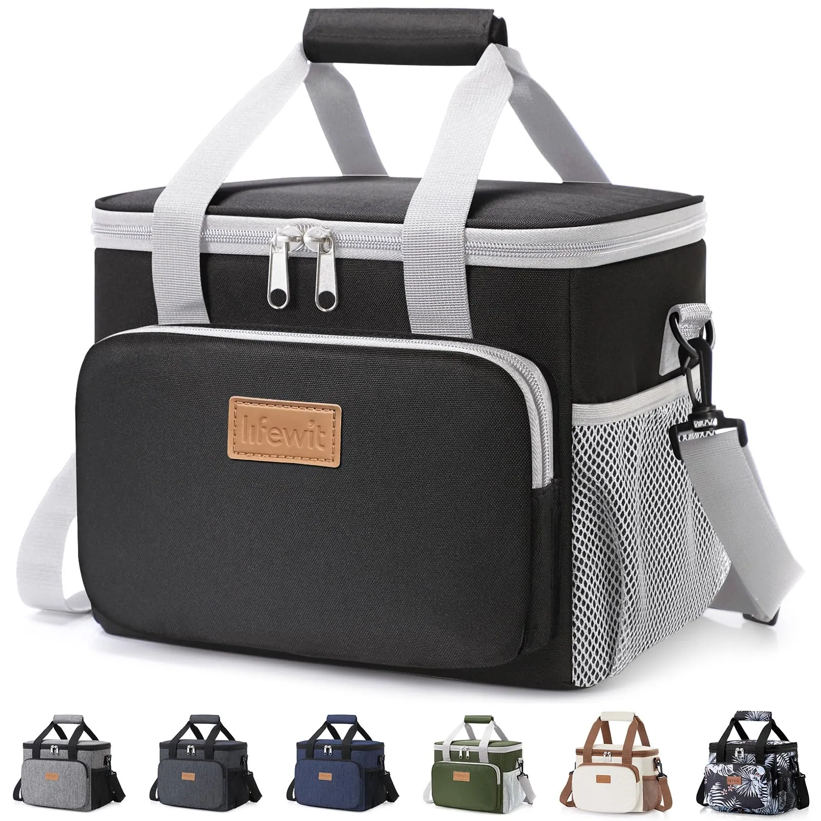 Lifewit Borsa Termica Porta Pranzo 9L, Grigio e Nero - immagine 1