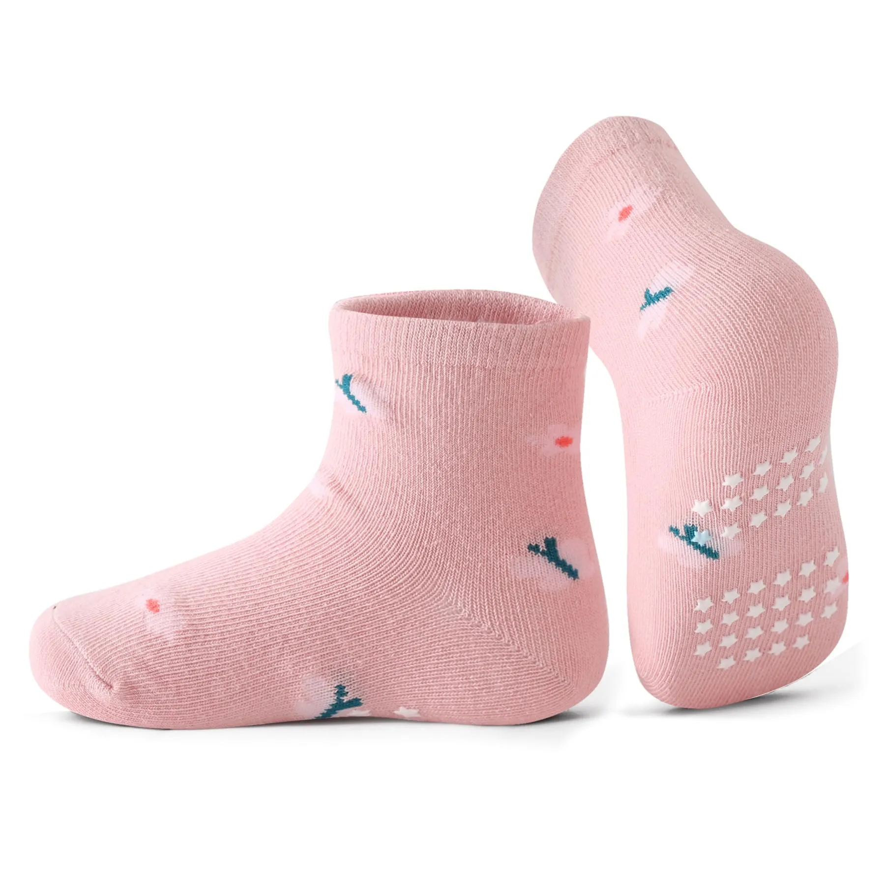 HaimoBurg Calze Antiscivolo in Cotone per Bambini 1-5 Anni, 12 Paia - immagine 2