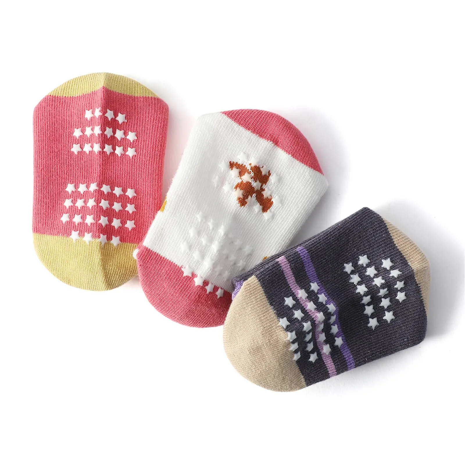 HaimoBurg Calze Antiscivolo in Cotone per Bambini 1-5 Anni, 12 Paia - immagine 3