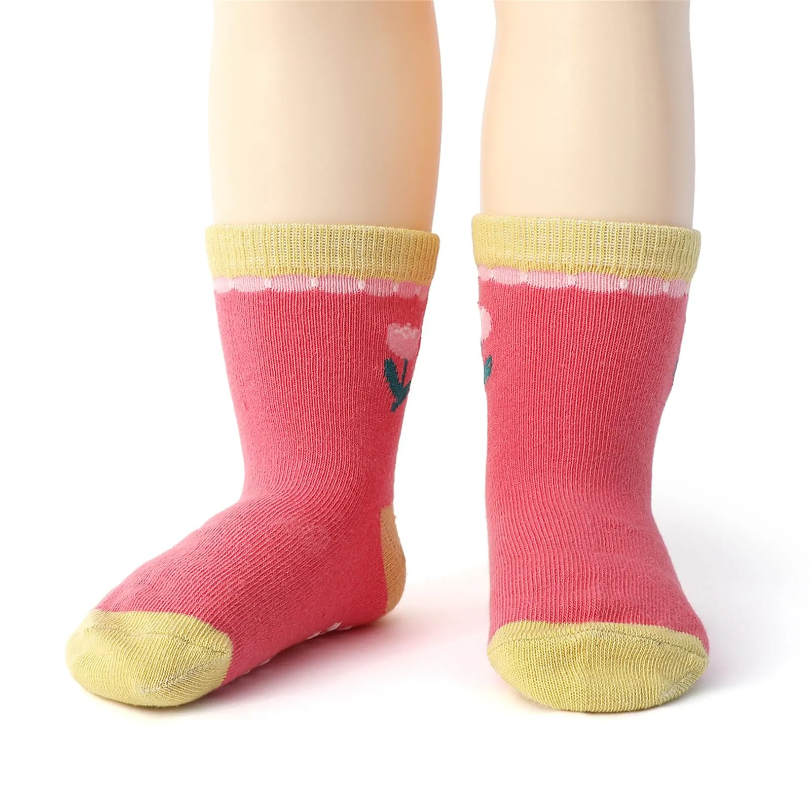 HaimoBurg Calze Antiscivolo in Cotone per Bambini 1-5 Anni, 12 Paia - immagine 6