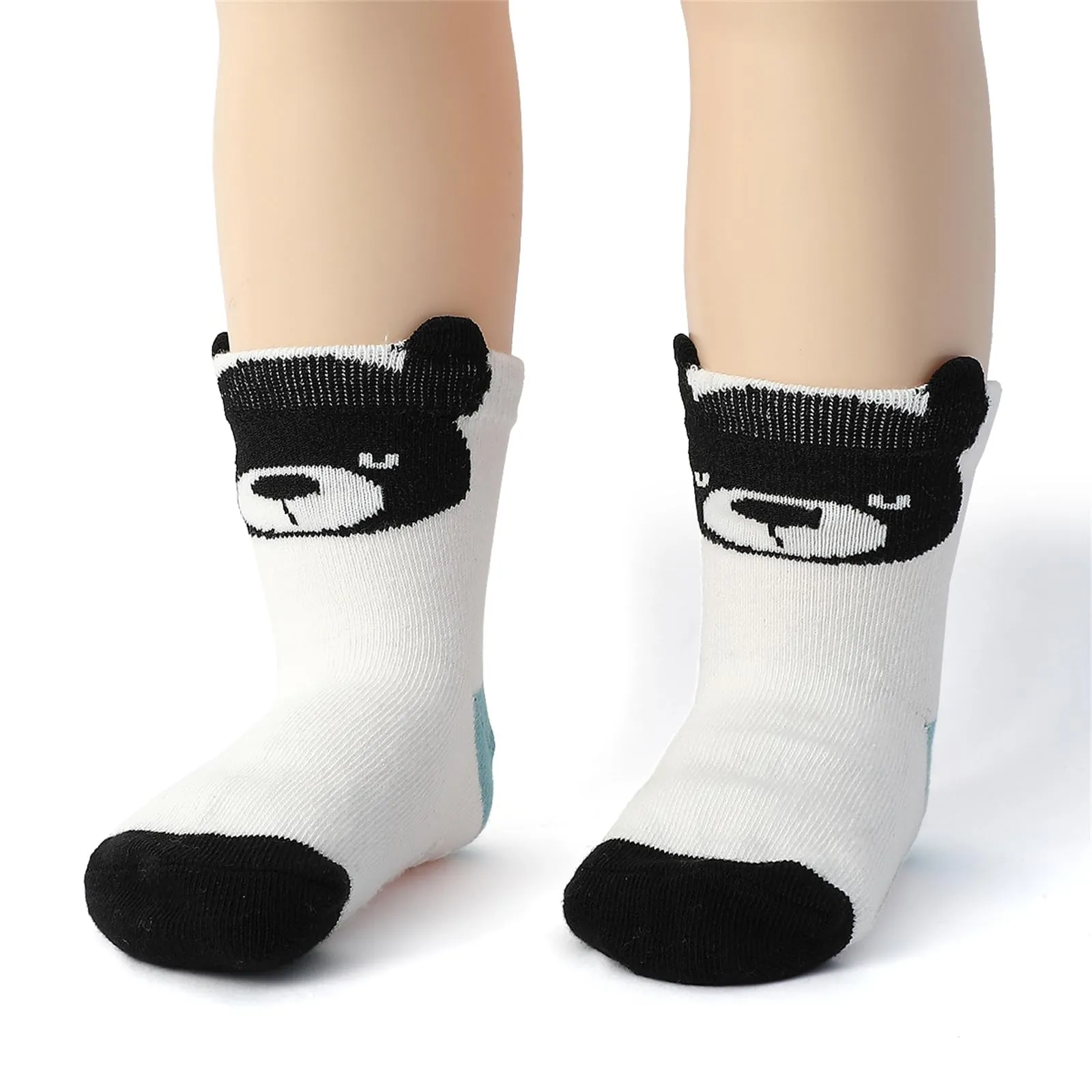 HaimoBurg Calze Antiscivolo in Cotone Traspirante per Bambini 1-5 Anni, 12 Paia - immagine 6