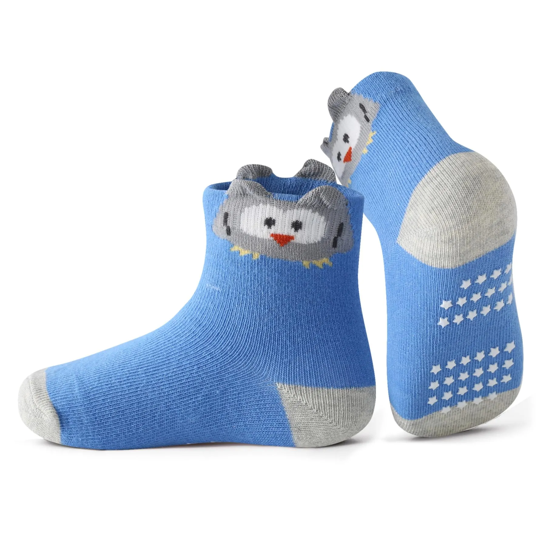 HaimoBurg Calze Antiscivolo in Cotone per Bambini 1-5 Anni, 12 Paia - immagine 2