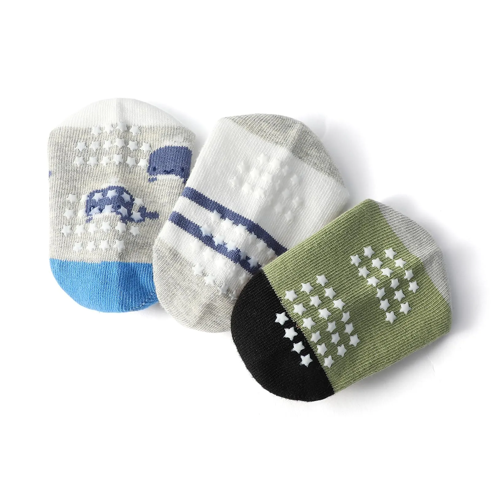 HaimoBurg Calze Antiscivolo in Cotone per Bambini 1-5 Anni, 12 Paia - immagine 3