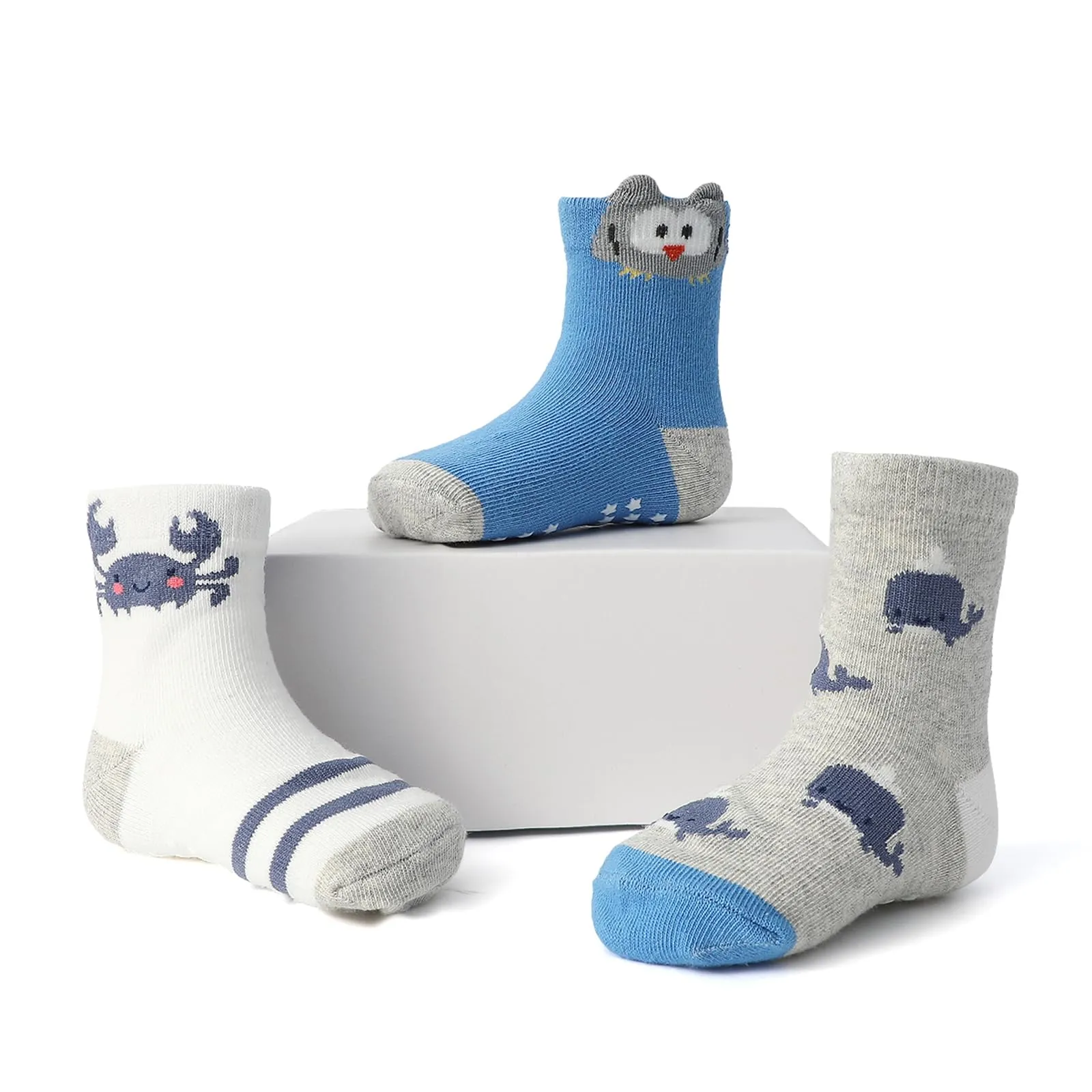 HaimoBurg Calze Antiscivolo in Cotone per Bambini 1-5 Anni, 12 Paia - immagine 7