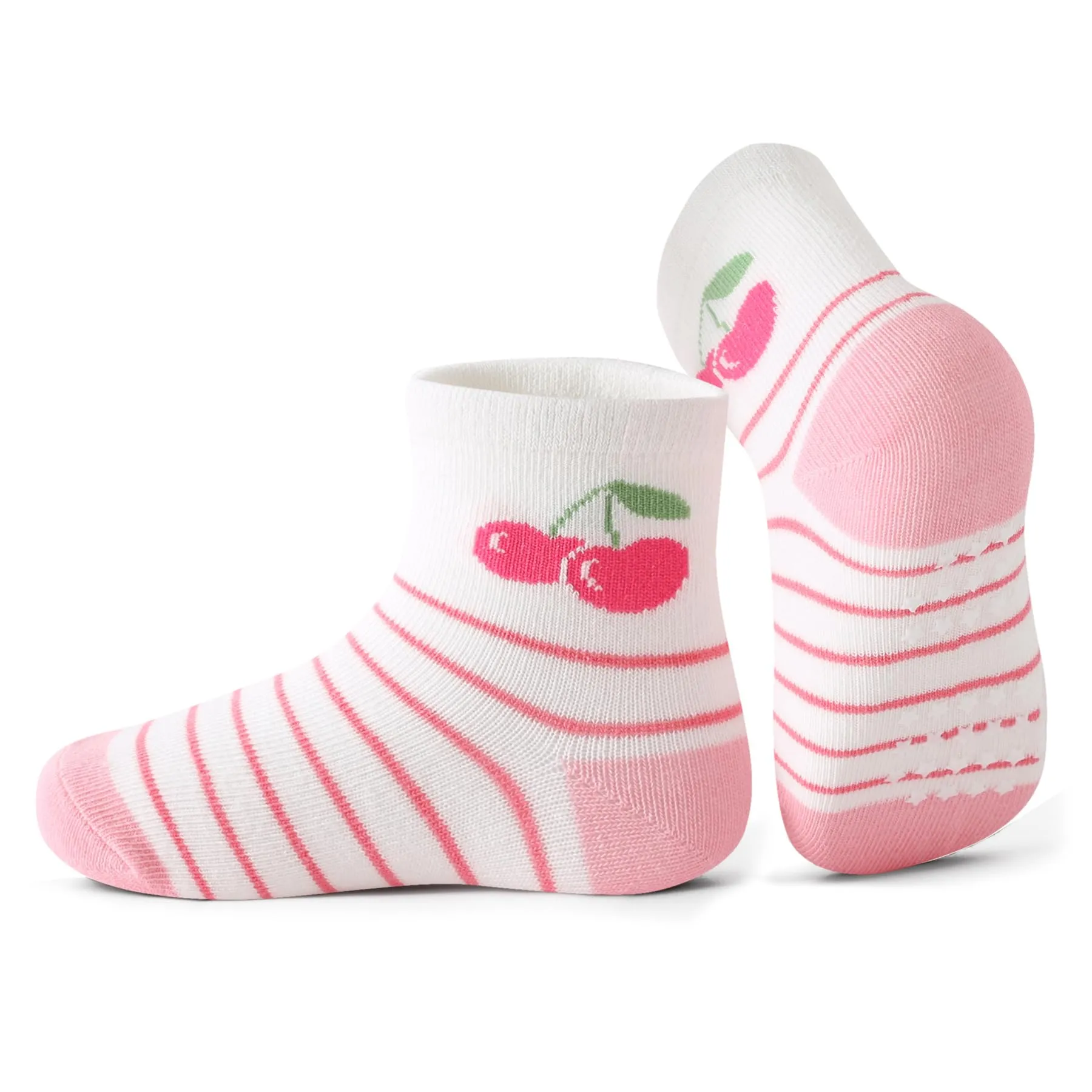 HaimoBurg Calze Antiscivolo in Cotone Traspirante per Bambini 1-5 Anni, 12 Paia - immagine 2