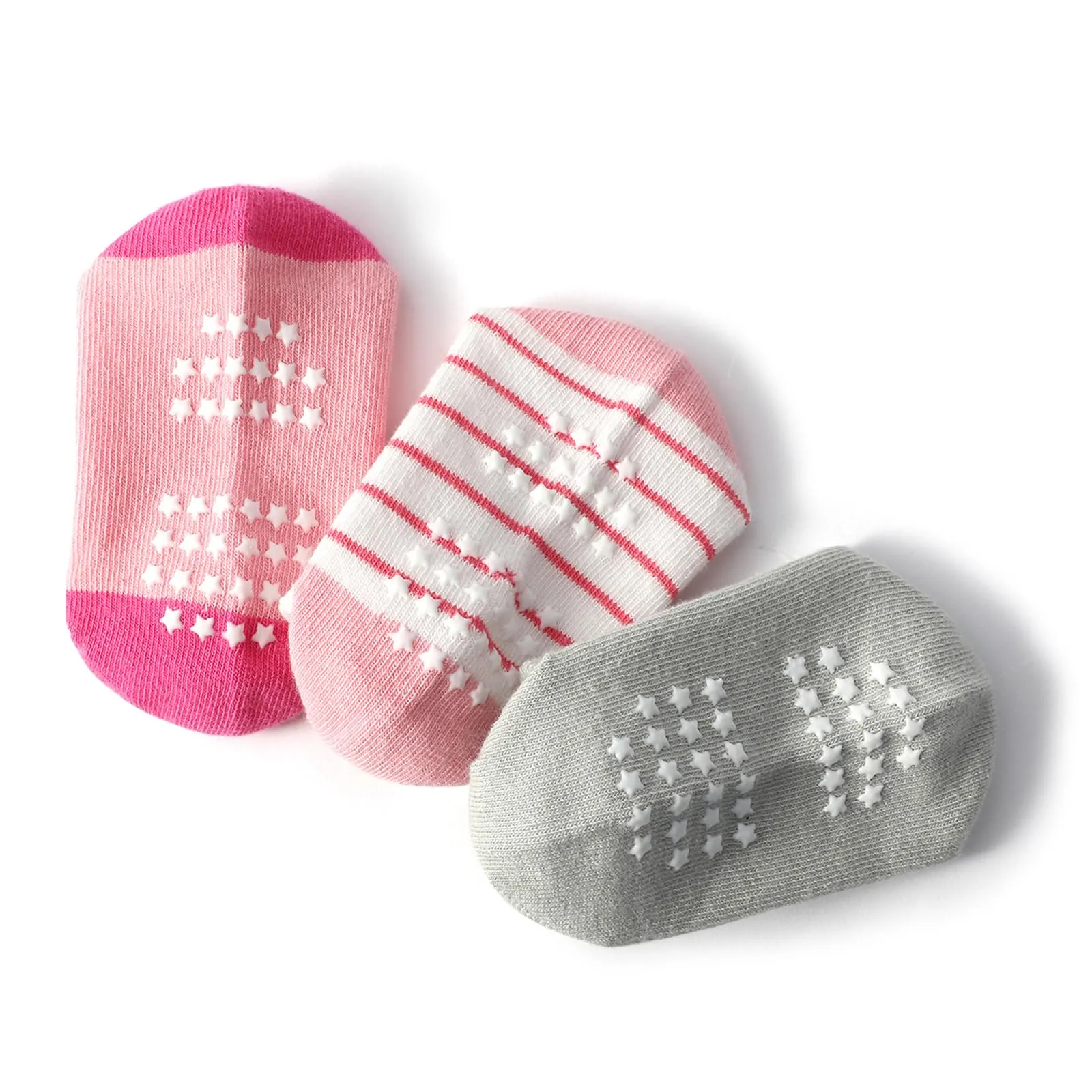 HaimoBurg Calze Antiscivolo in Cotone Traspirante per Bambini 1-5 Anni, 12 Paia - immagine 3