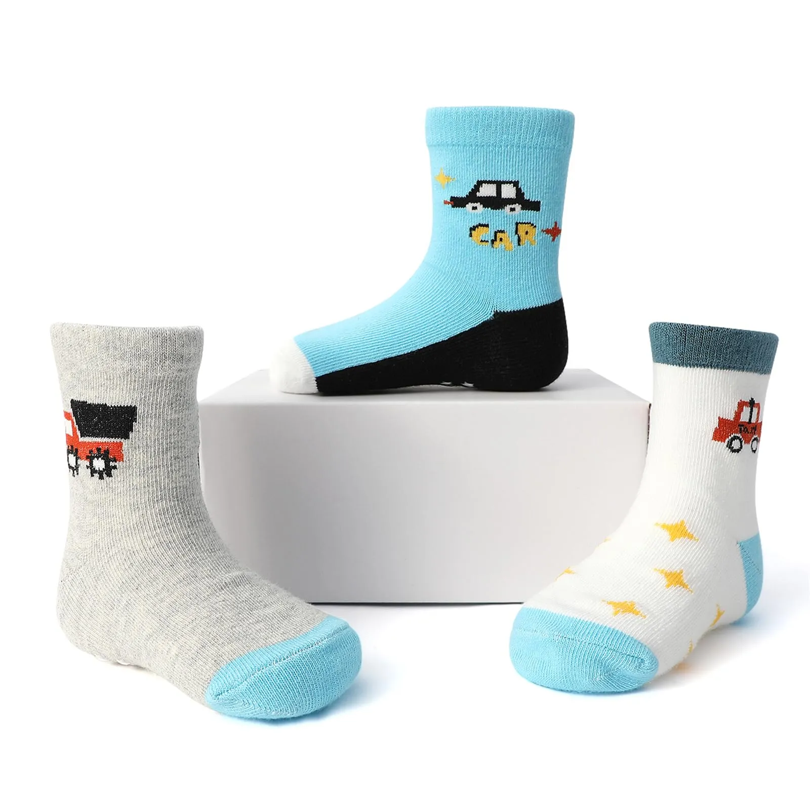 HaimoBurg Calze Antiscivolo in Cotone per Bambini da 1 a 5 Anni, 12 Paia - immagine 7