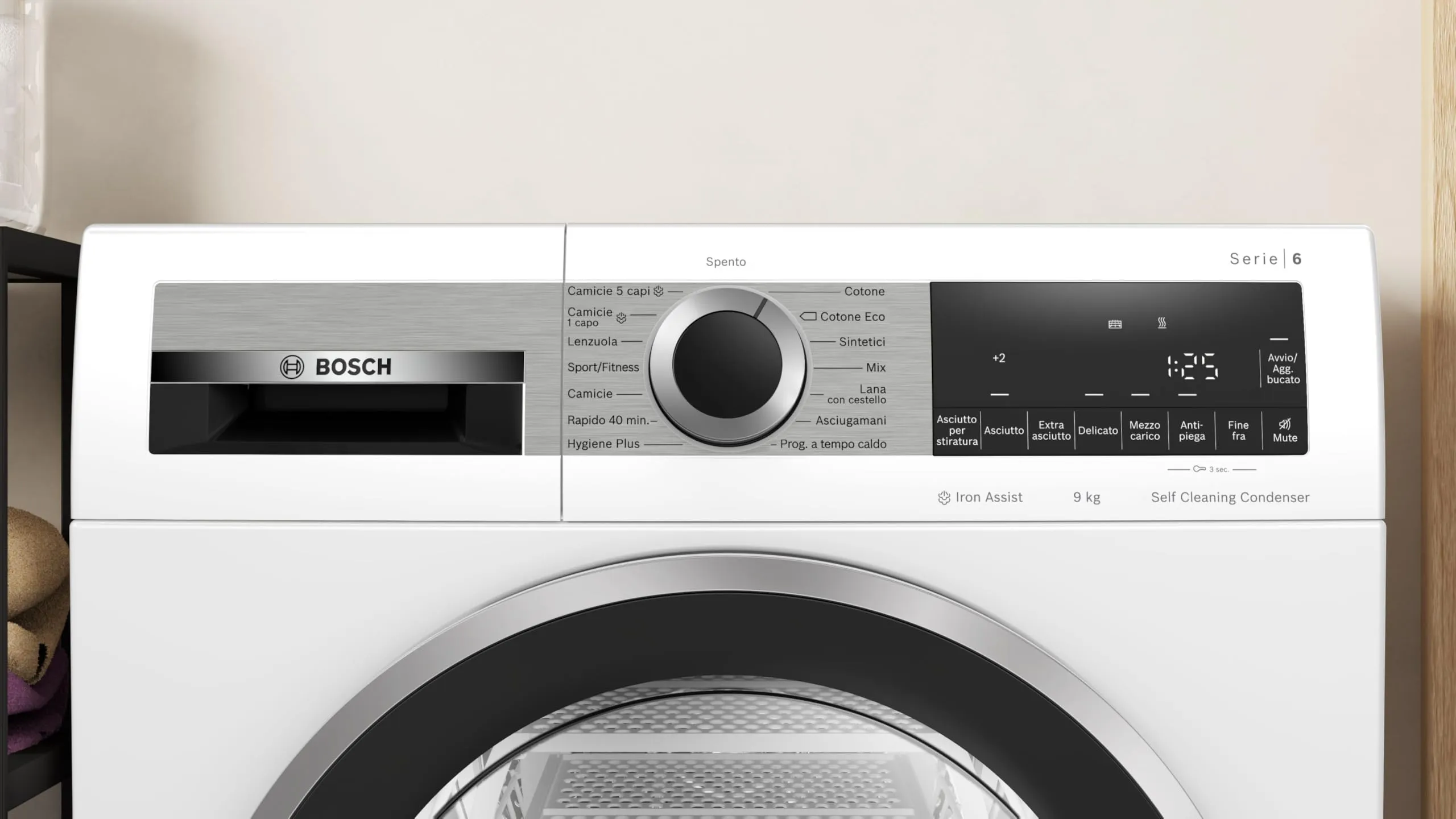 Bosch Serie 6 WQG245C0IT Asciugatrice a pompa di calore 9kg Bianco - immagine 5