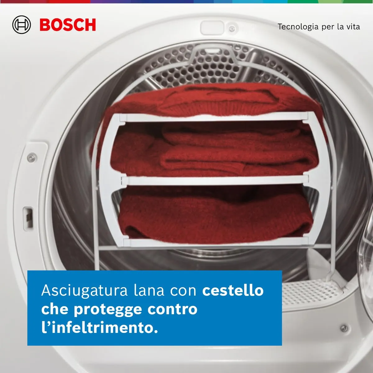 Bosch Serie 6 WQG245C0IT Asciugatrice a pompa di calore 9kg Bianco - immagine 9