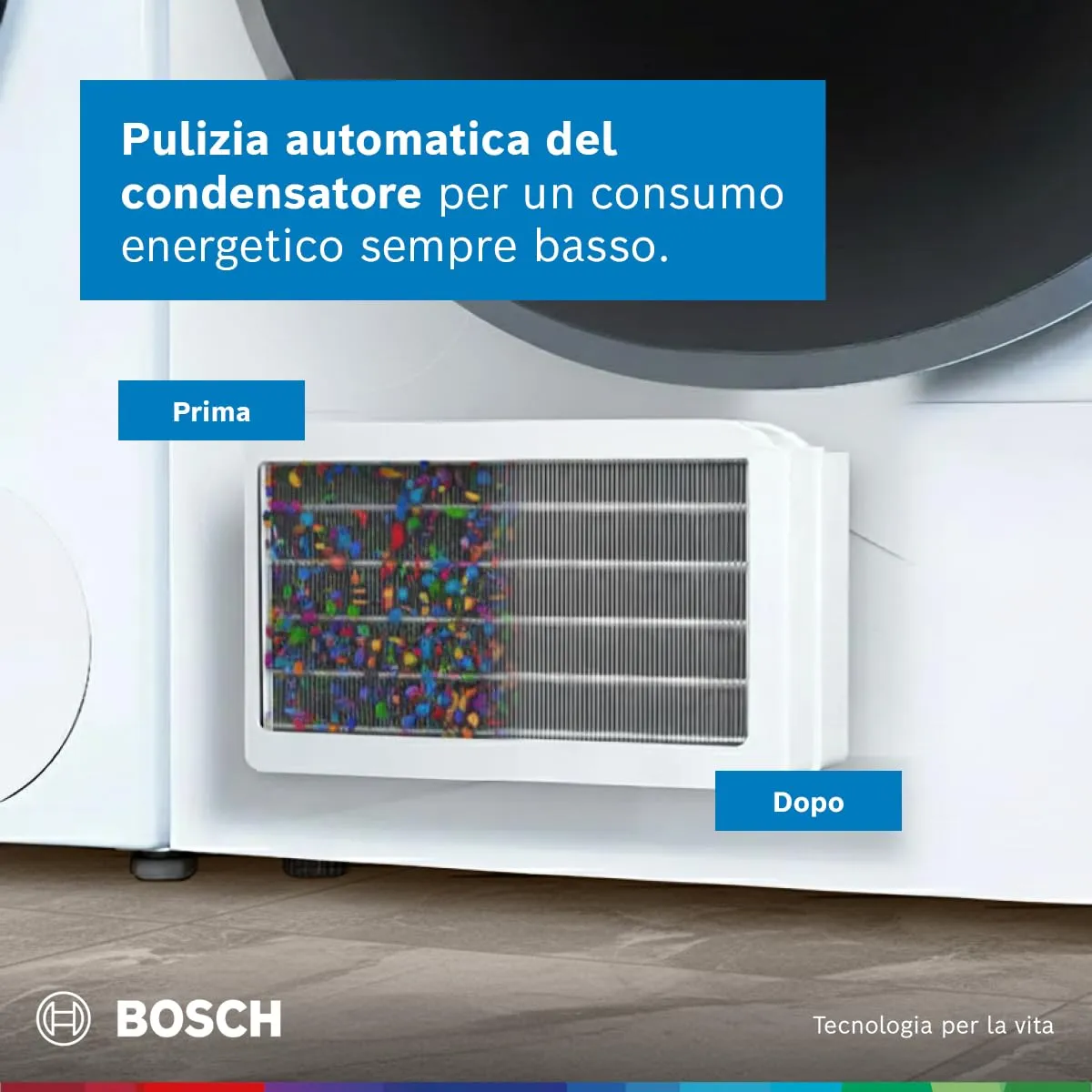 Bosch Serie 6 WQG245C0IT Asciugatrice a pompa di calore 9kg Bianco - immagine 11