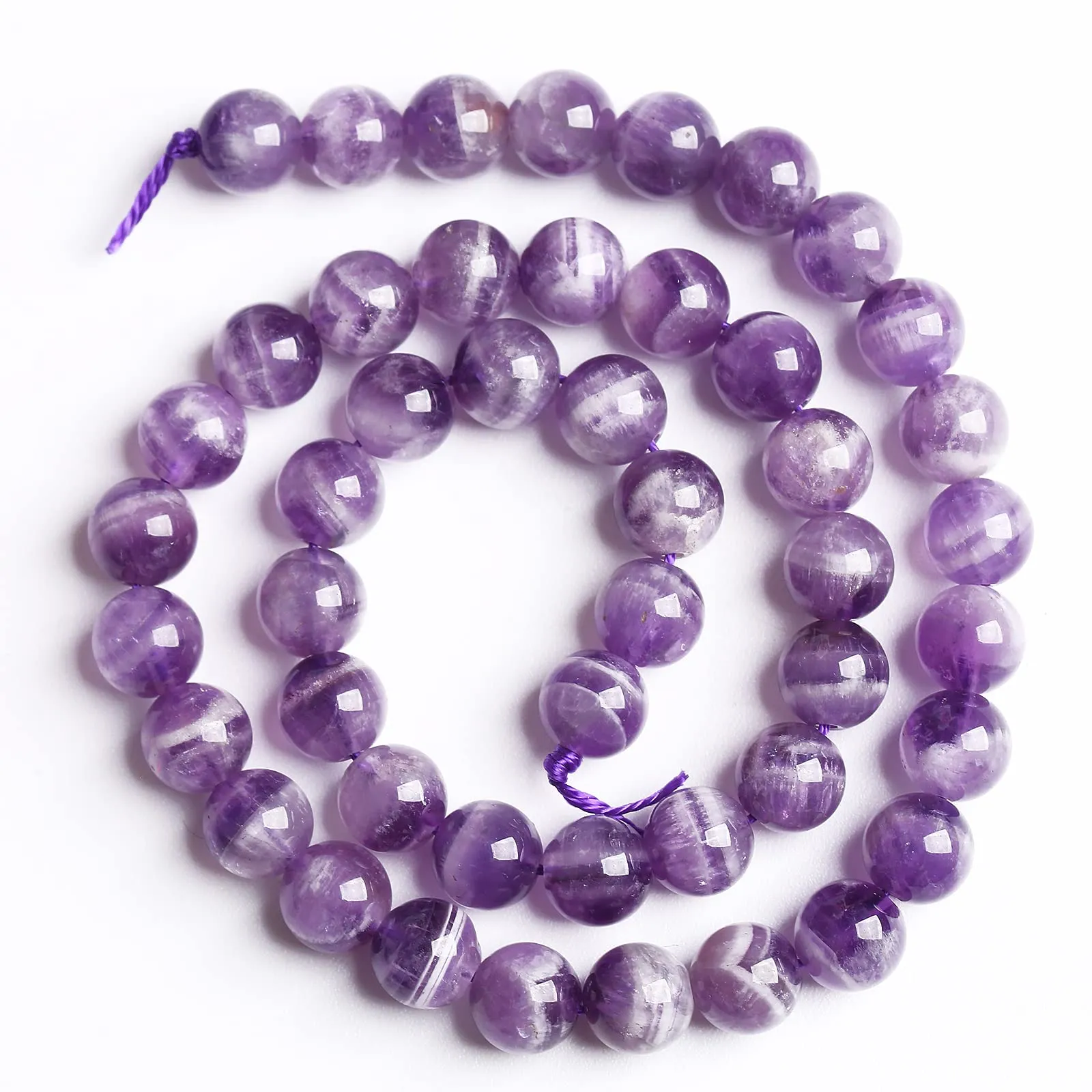 jiejinyu Perle di Ametista Viola, 6 mm, 60 Pezzi, Quarzo Naturale per Creazione di Gioielli - immagine 6