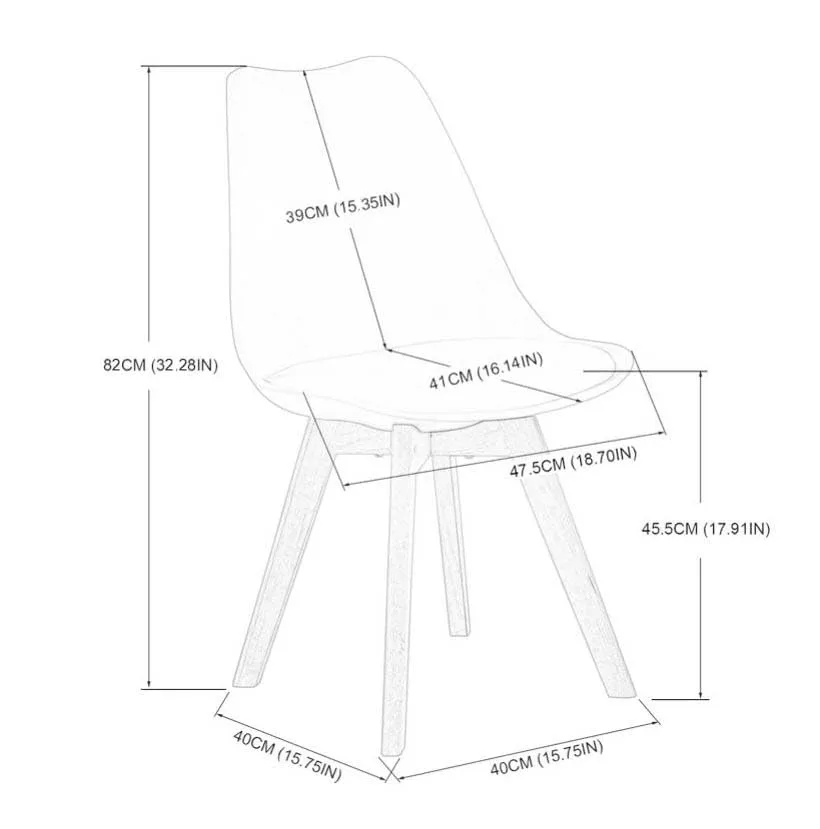 EGGREE Set di 8 Sedie da Pranzo e Cucina in Pelle PU con Gambe in Legno, Marrone Cioccolato - immagine 2