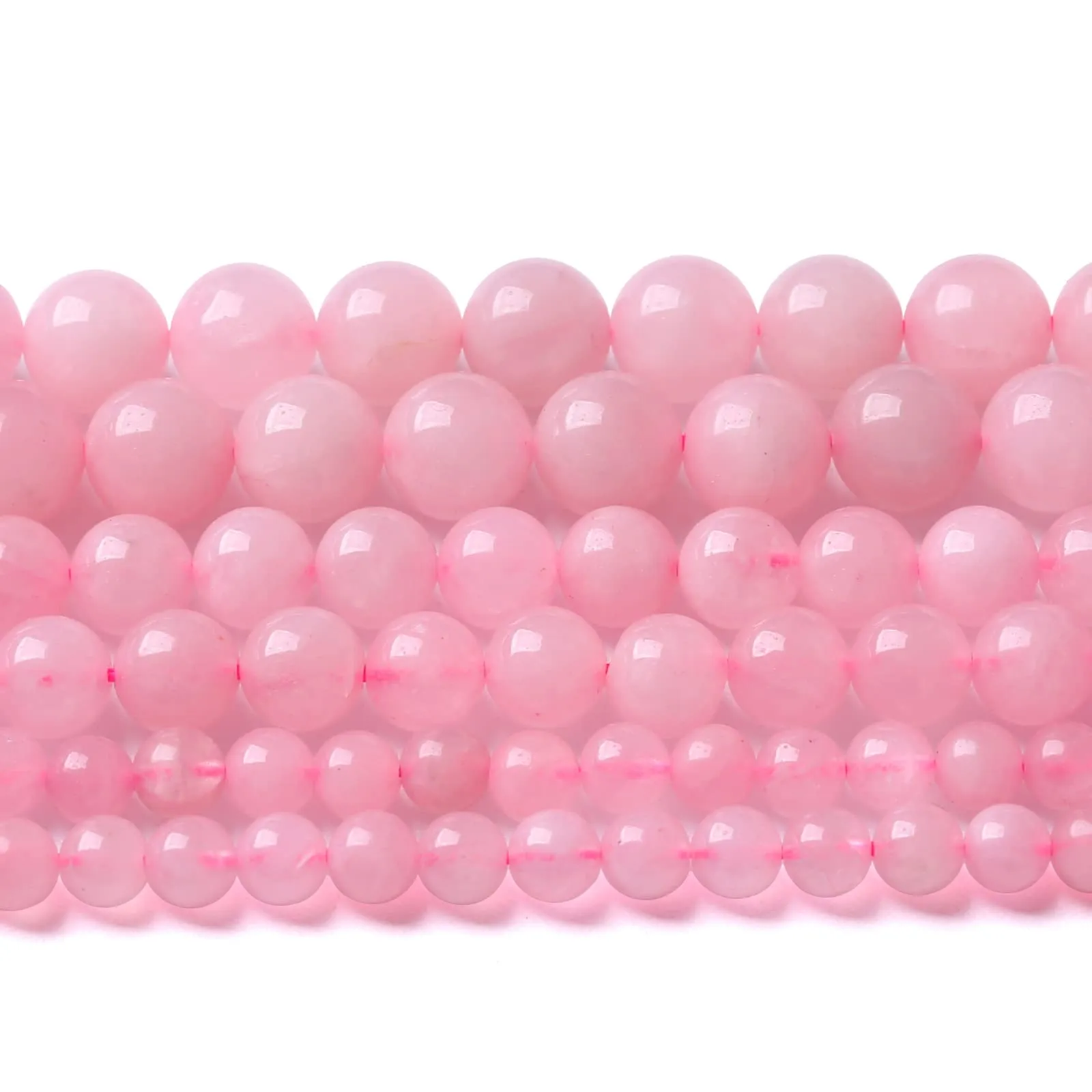 Jiejinyu Perline in Quarzo Rosa Brasiliano, 8 mm, 46 pezzi - immagine 1