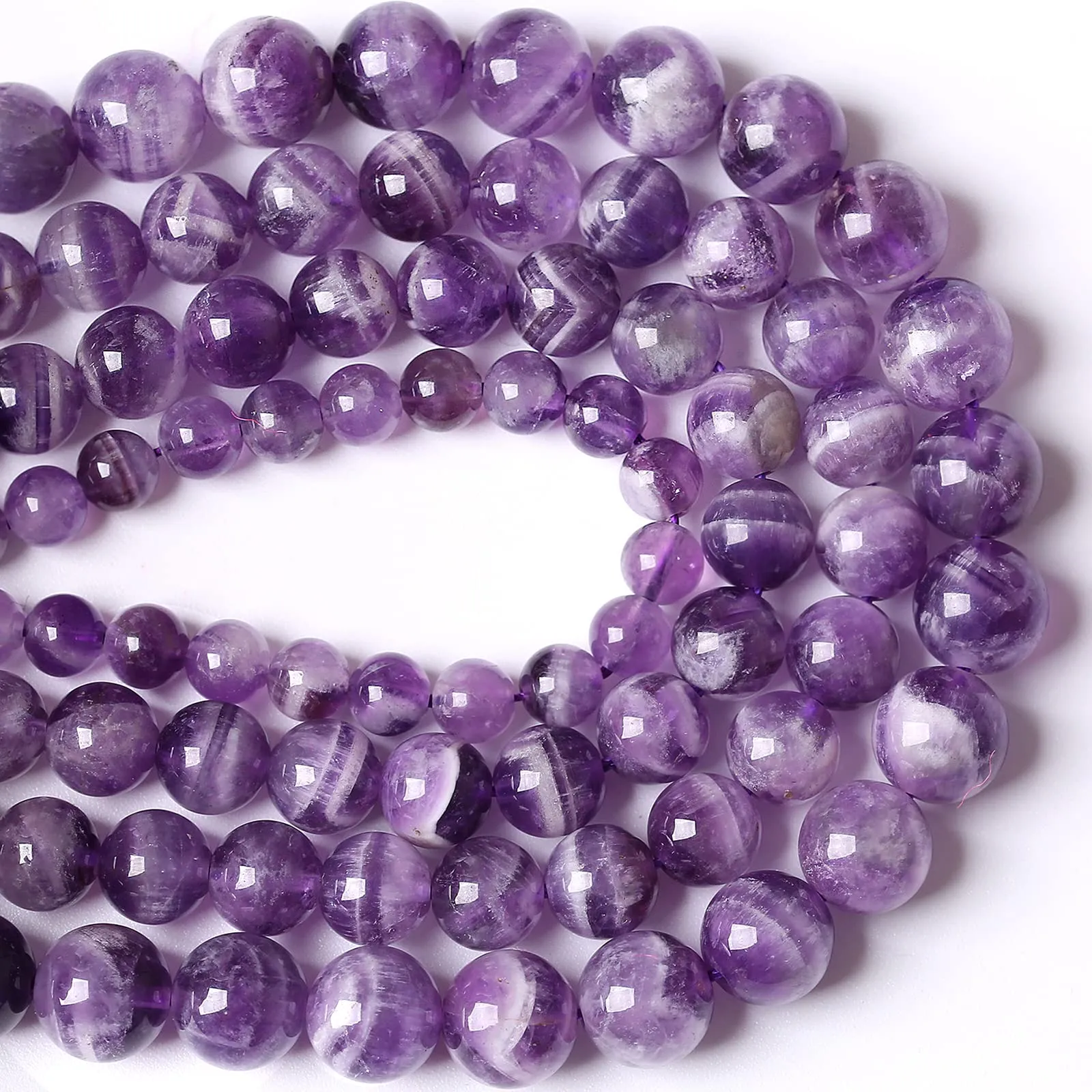 jiejinyu Perline in Ametista Viola Sfaccettate 10 mm, Cristallo di Quarzo Naturale, 38 Pezzi, Filo da 38,1 cm - immagine 2