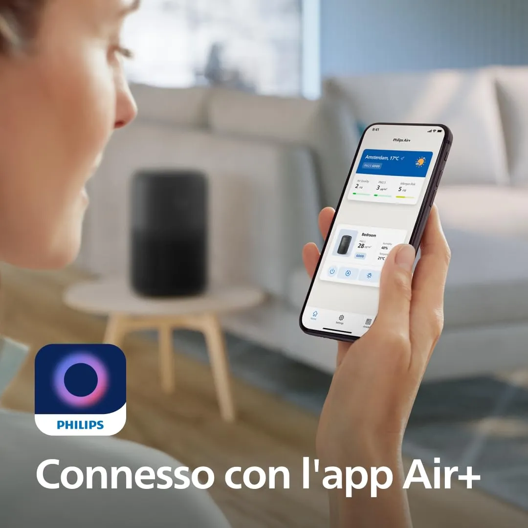 Philips Purificatore d'aria Serie 900 AC0950/10 con filtro HEPA NanoProtect, 65m² - immagine 7
