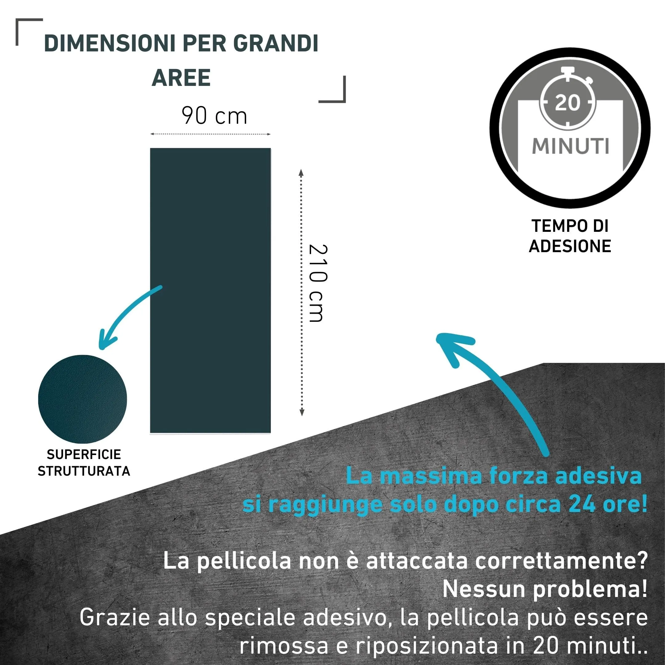 Vénilia Unimat Pellicola Adesiva per Mobili in PVC, 90 cm x 2,1 m - immagine 2