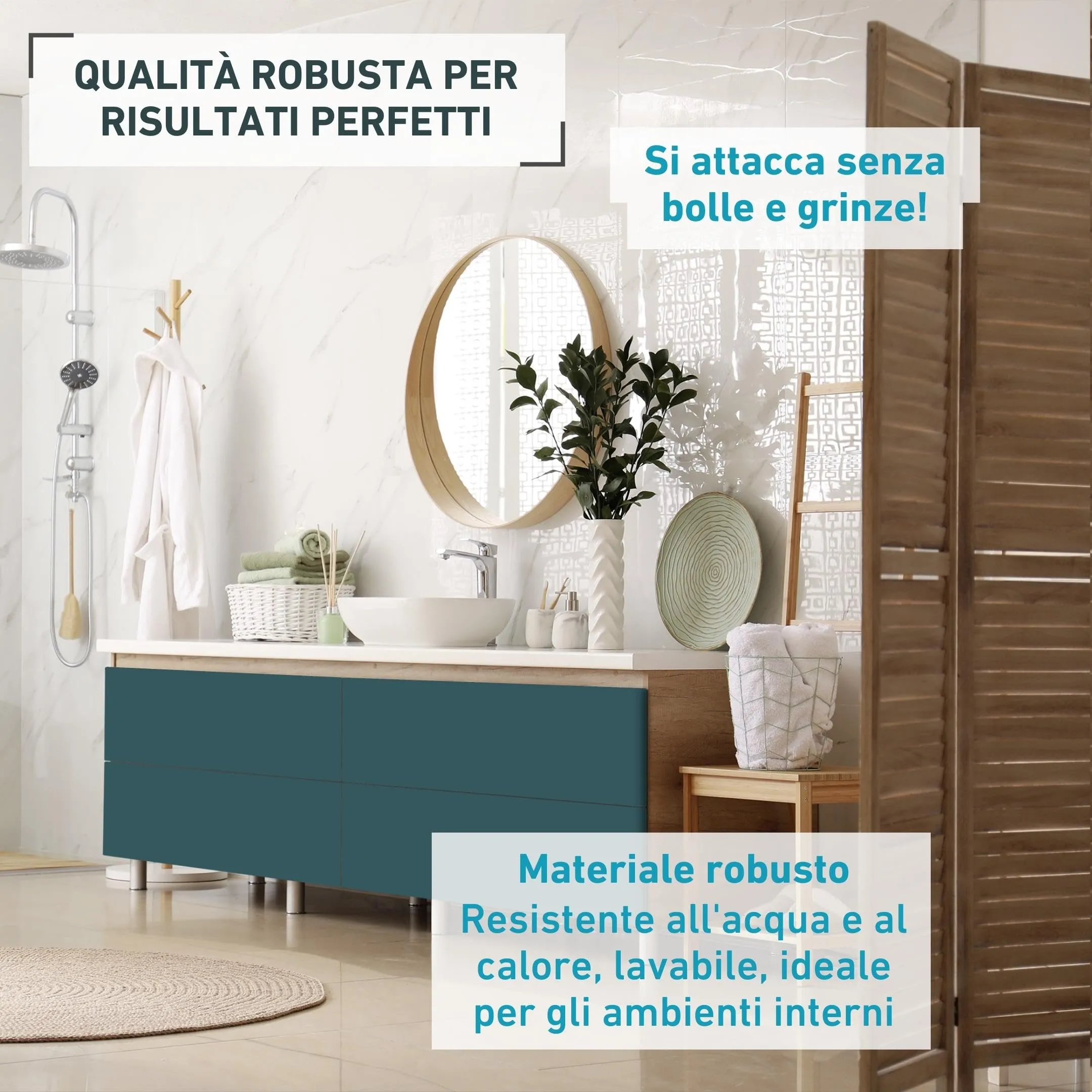 Vénilia Unimat Pellicola Adesiva per Mobili in PVC, 90 cm x 2,1 m - immagine 3