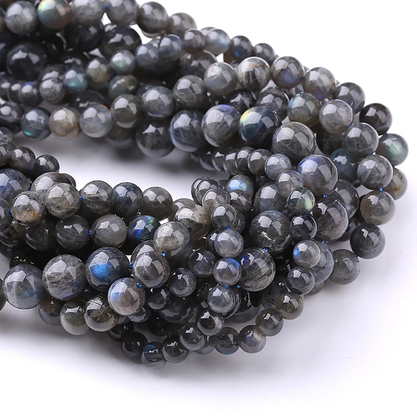 jiejinyu Perline in Labradorite Naturale, 10 mm, 36 Pezzi, 38 cm - immagine 2