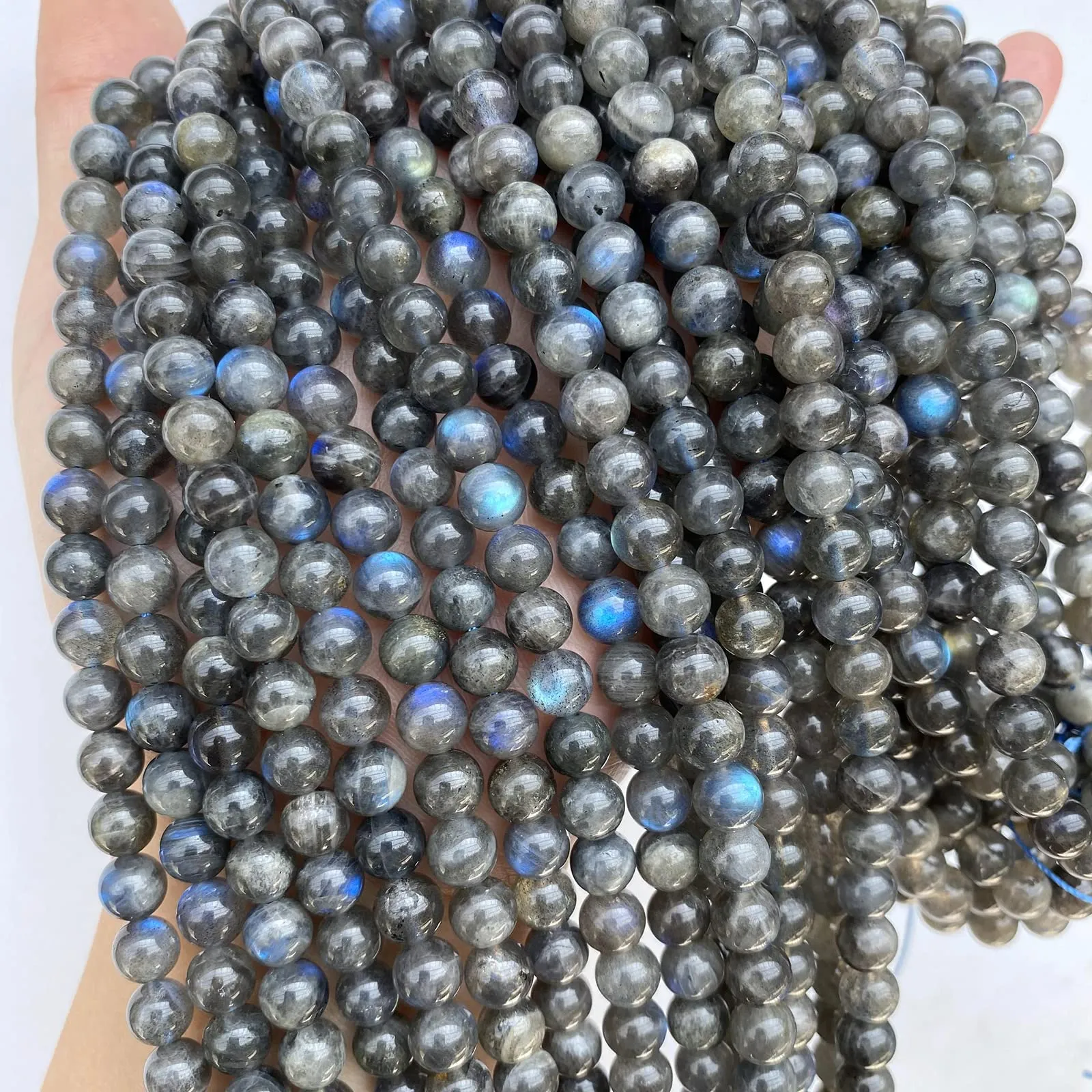jiejinyu Perline in Labradorite Naturale, 10 mm, 36 Pezzi, 38 cm - immagine 5