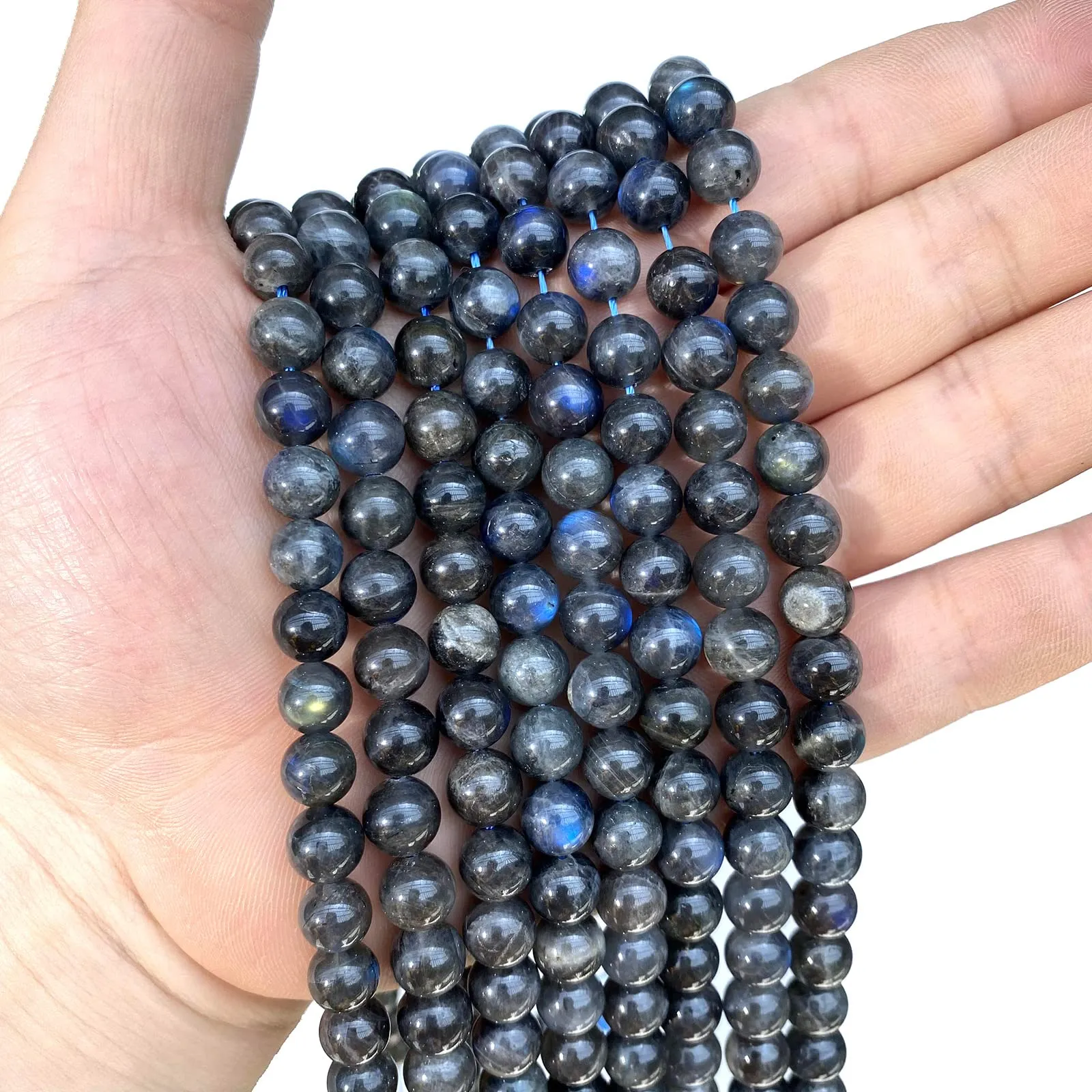 jiejinyu Perline in Labradorite Naturale, 10 mm, 36 Pezzi, 38 cm - immagine 6