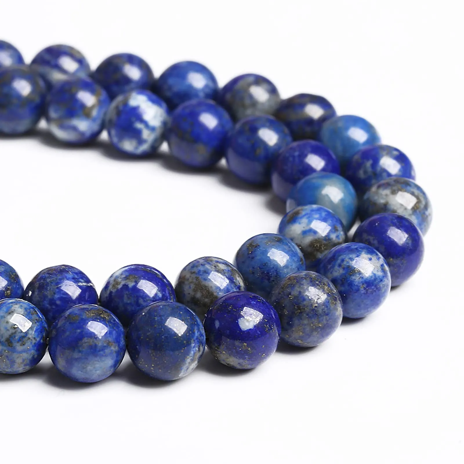 jiejinyu Perle in Lapislazzuli Blu Grado A, Pietra Naturale 8 mm, 45 Pezzi - immagine 3