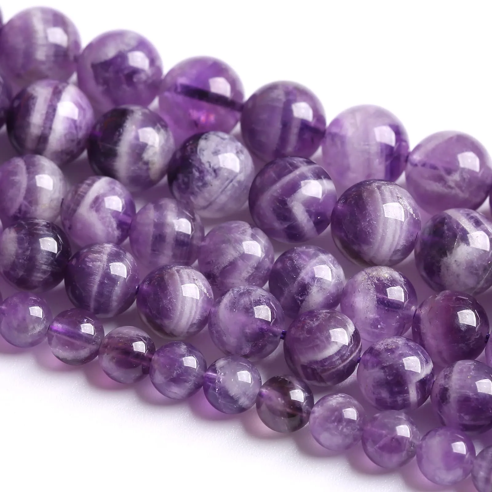 Jiejinyu Perline in Ametista Viola Naturale 8mm, 45 Pezzi, Filo da 38,1 cm - immagine 6