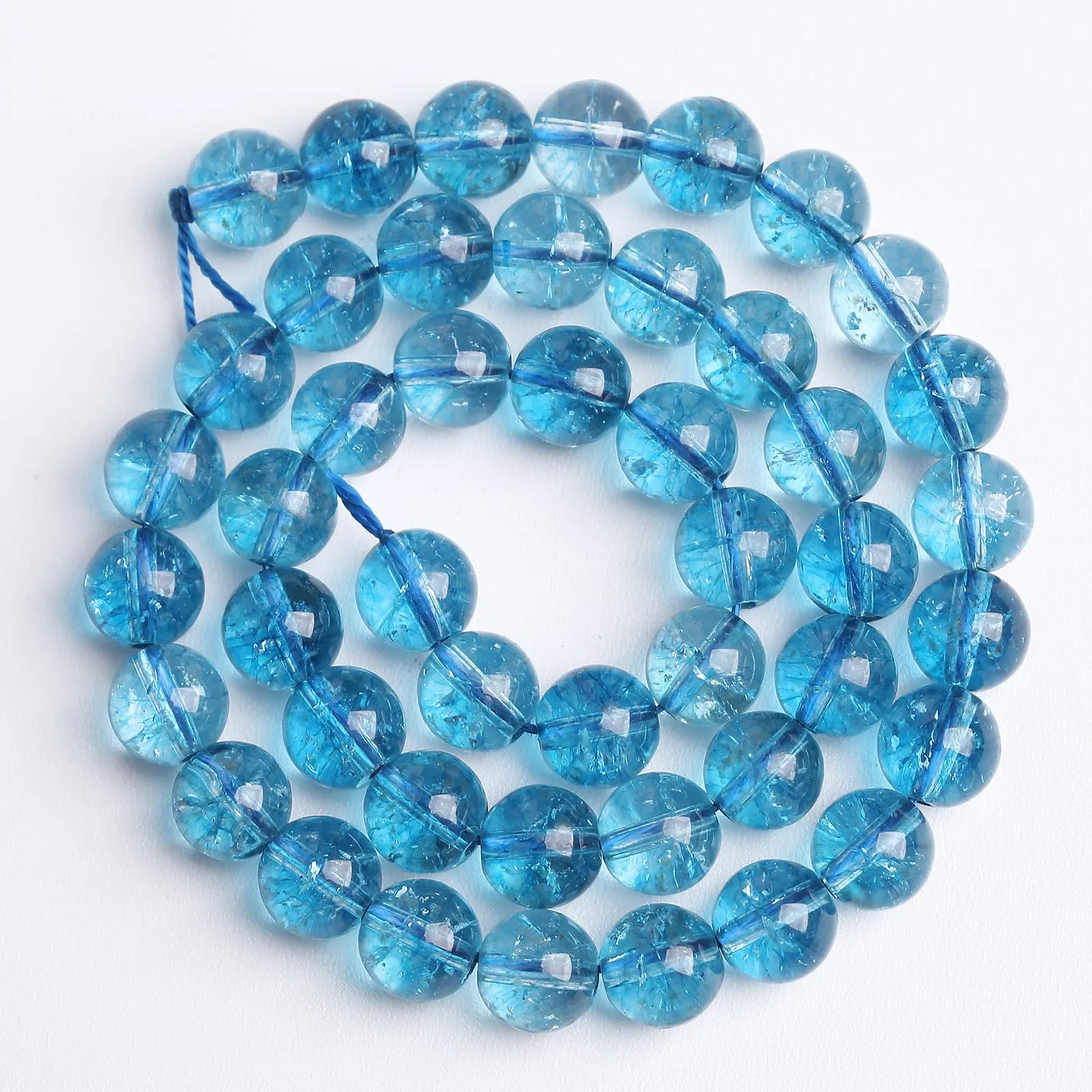 Jiejinyu Perle di Quarzo Cristallo Cracklé Blu 6mm, 60 Pezzi - immagine 5