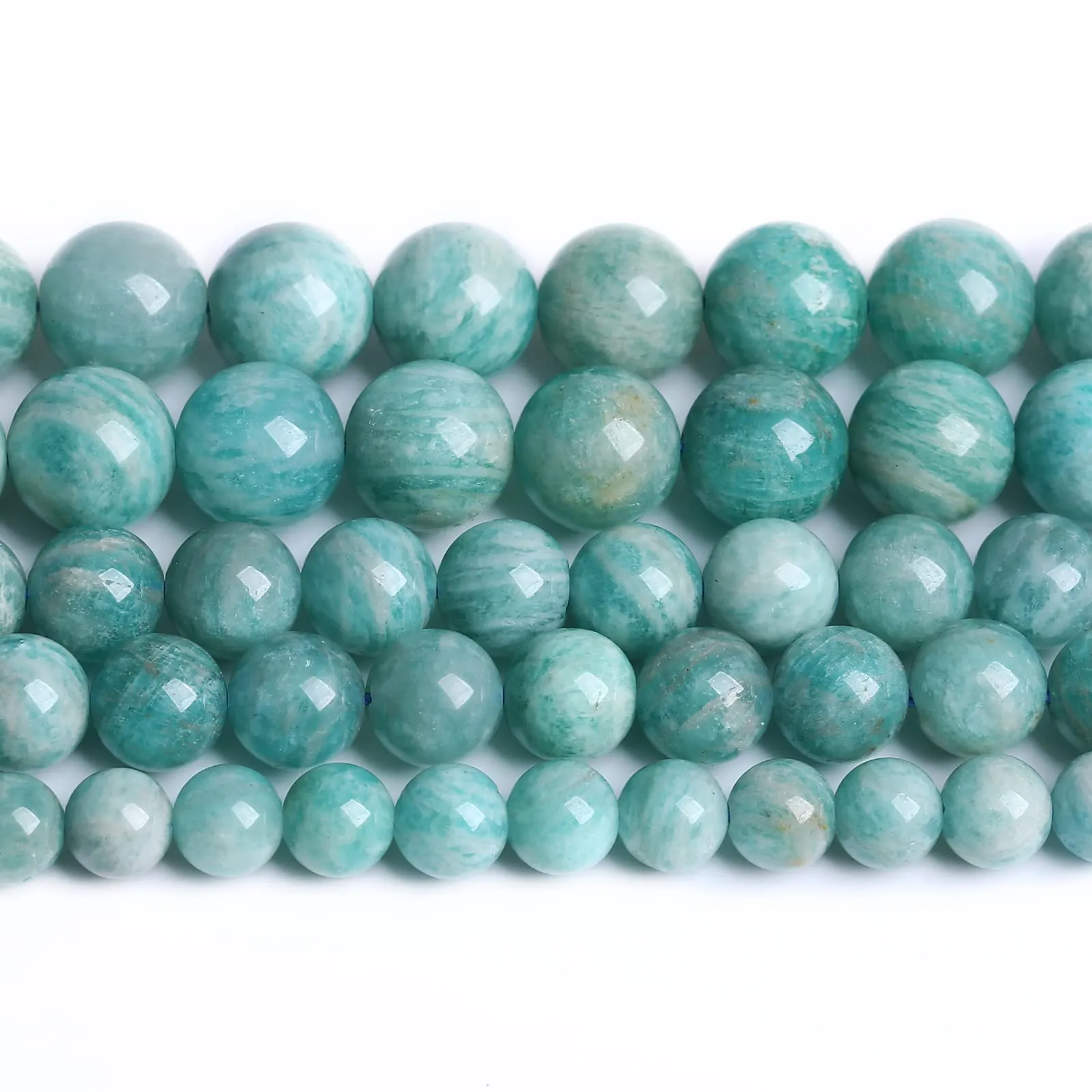 Jiejinyu Perline in Pietra Naturale Amazzonite Grado 2A, 10 mm, 36 Pezzi - immagine 1