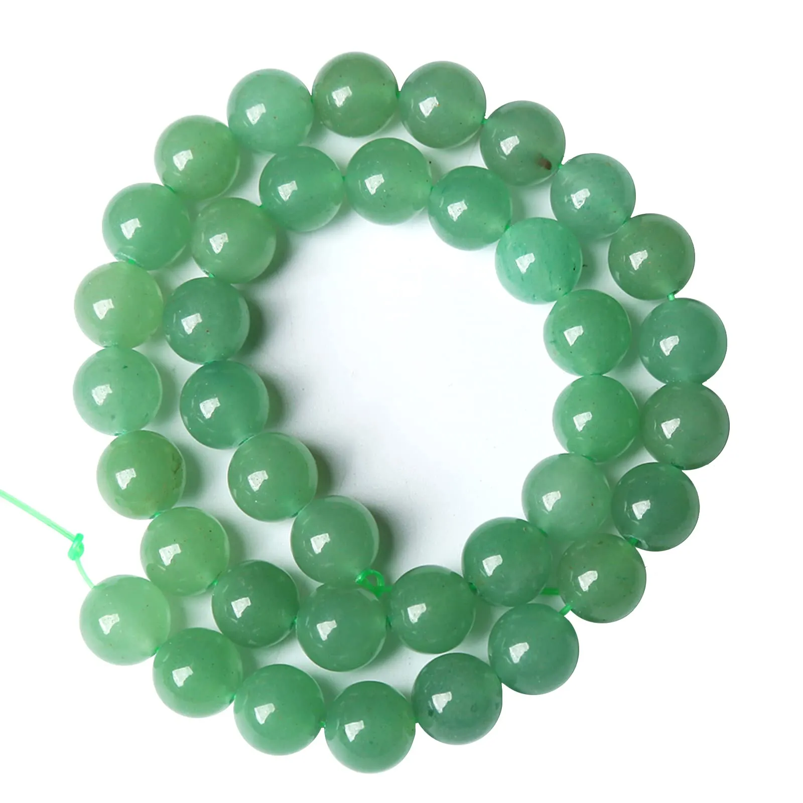 Jiejinyu Perline in Avventurina Verde, 8 mm, 46 Pezzi - immagine 3