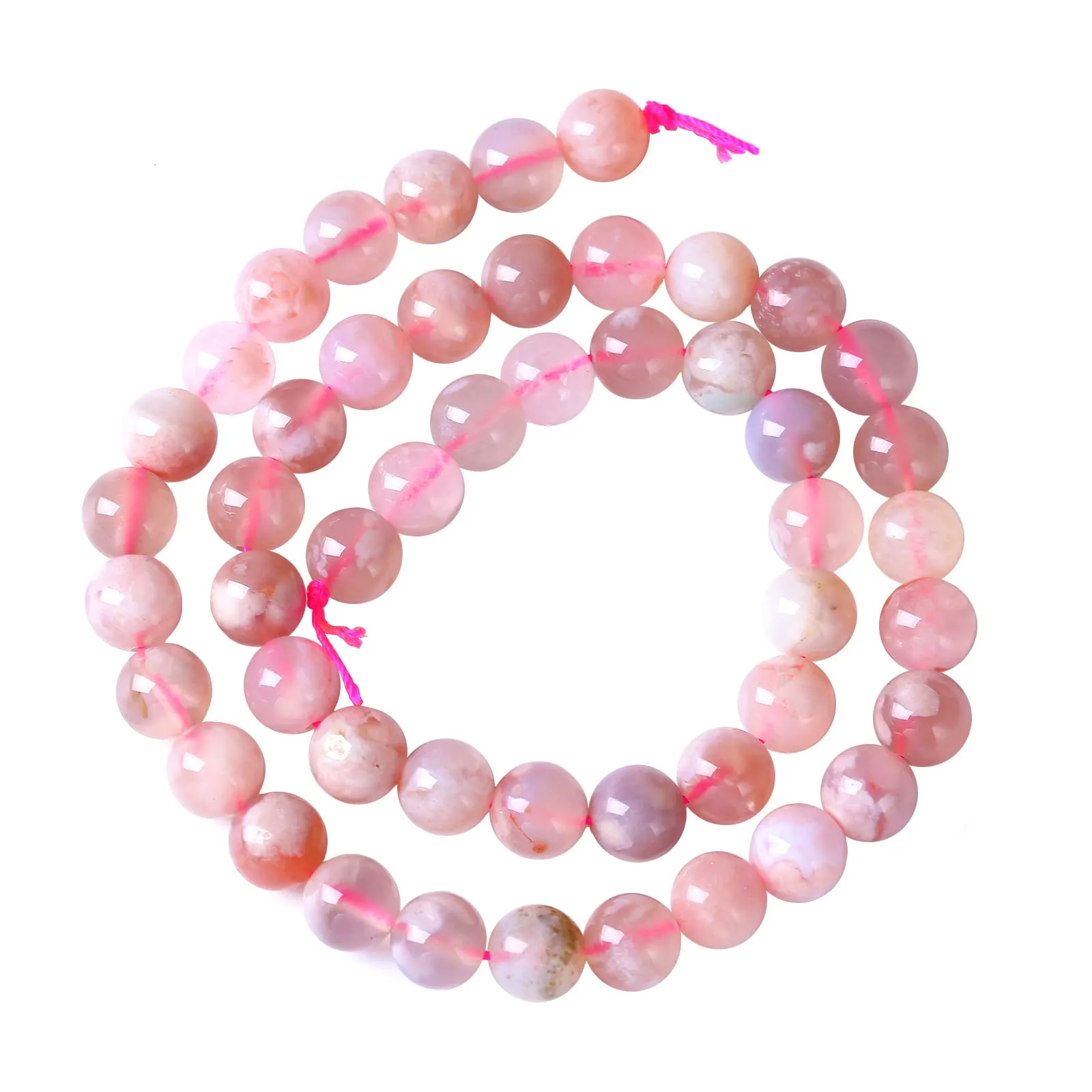 Jiejinyu Perline in Agata Sakura Naturale 6mm, 55 Pezzi per Gioielli e Braccialetti - immagine 3