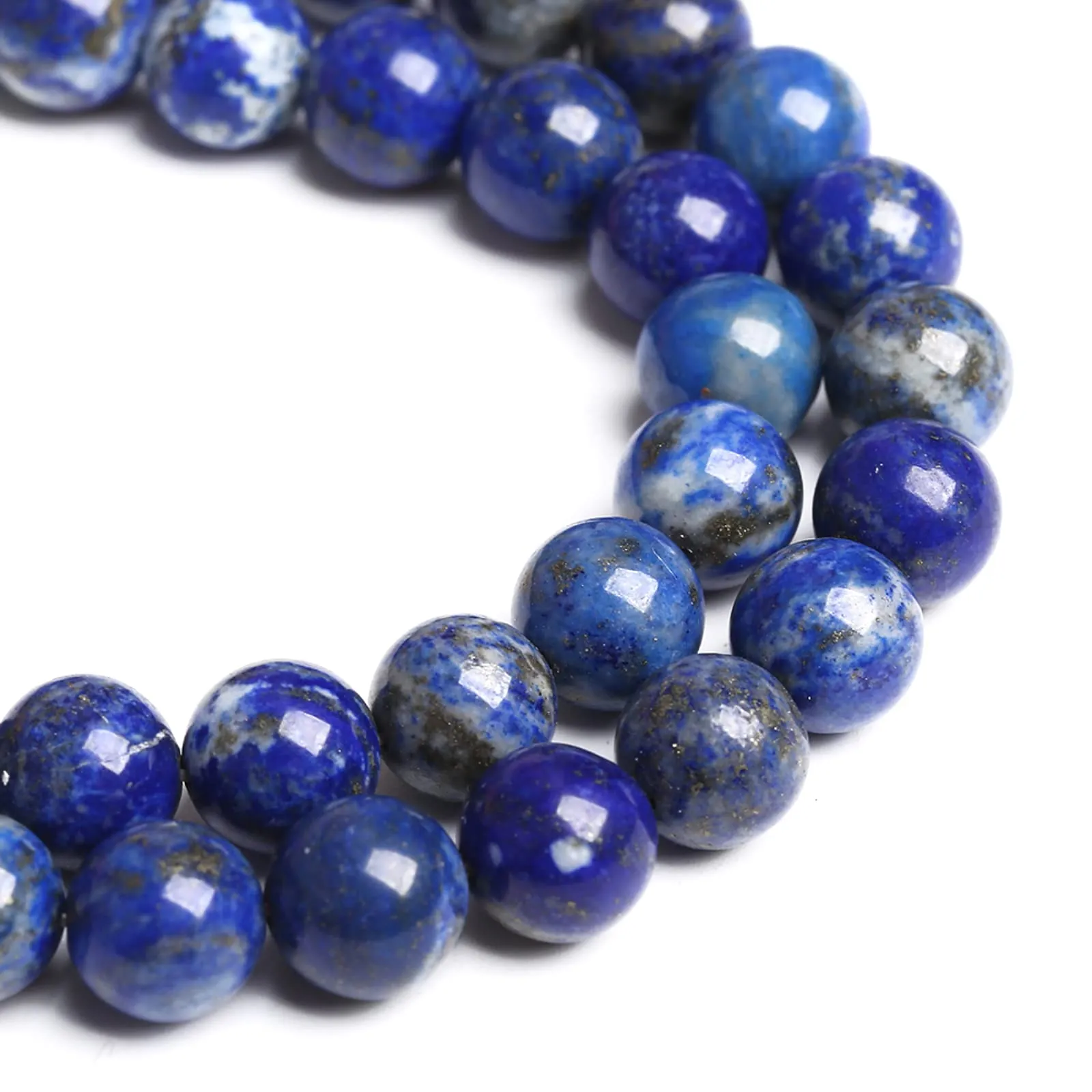 jiejinyu Perline di Lapislazzuli Blu in Pietra Naturale 10mm, 36 Pezzi - immagine 3