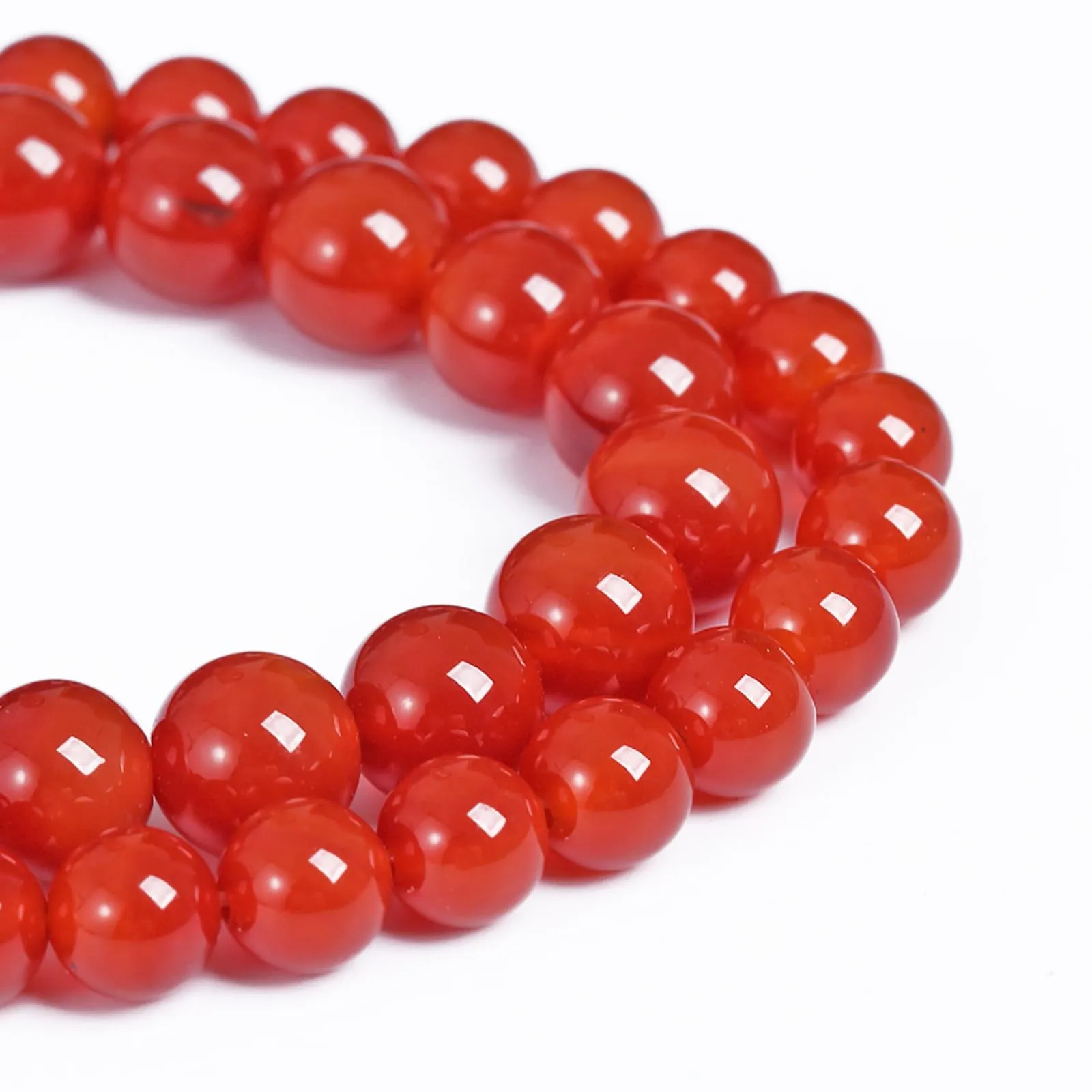 Jiejinyu Perline in Agata Rossa Naturale 8 mm, 46 Pezzi - immagine 4